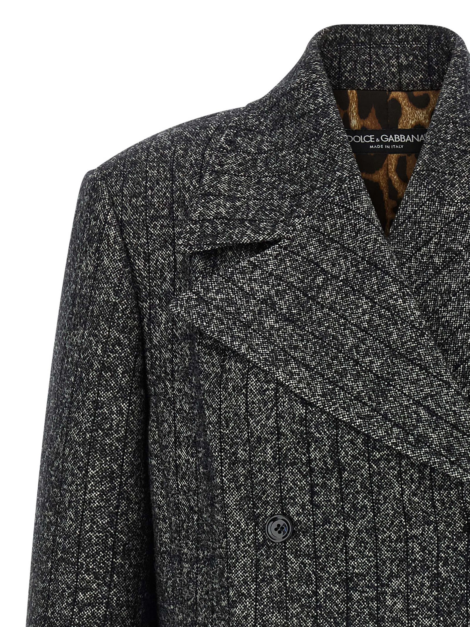 Dolce & Gabbana Striped Wool Blazer In Multi