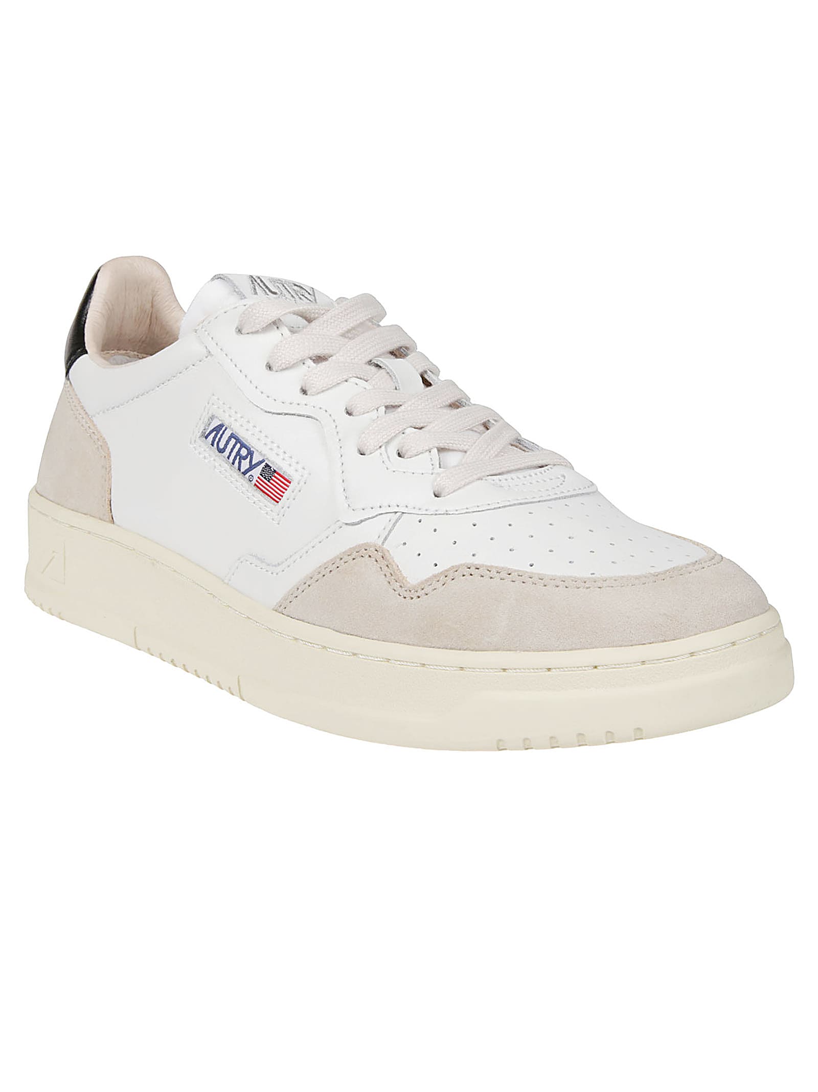 Autry Leather And Suede Medalist Low Sneakers In White