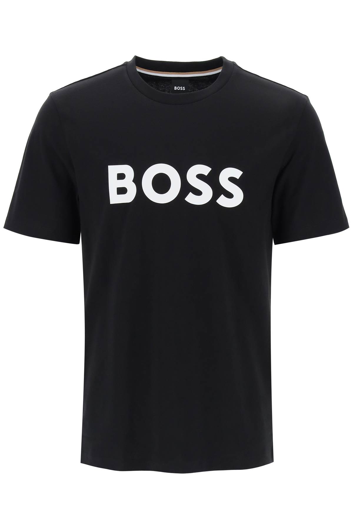 Shop Hugo Boss Tiburt 354 Logo Print T-shirt In Black (black)
