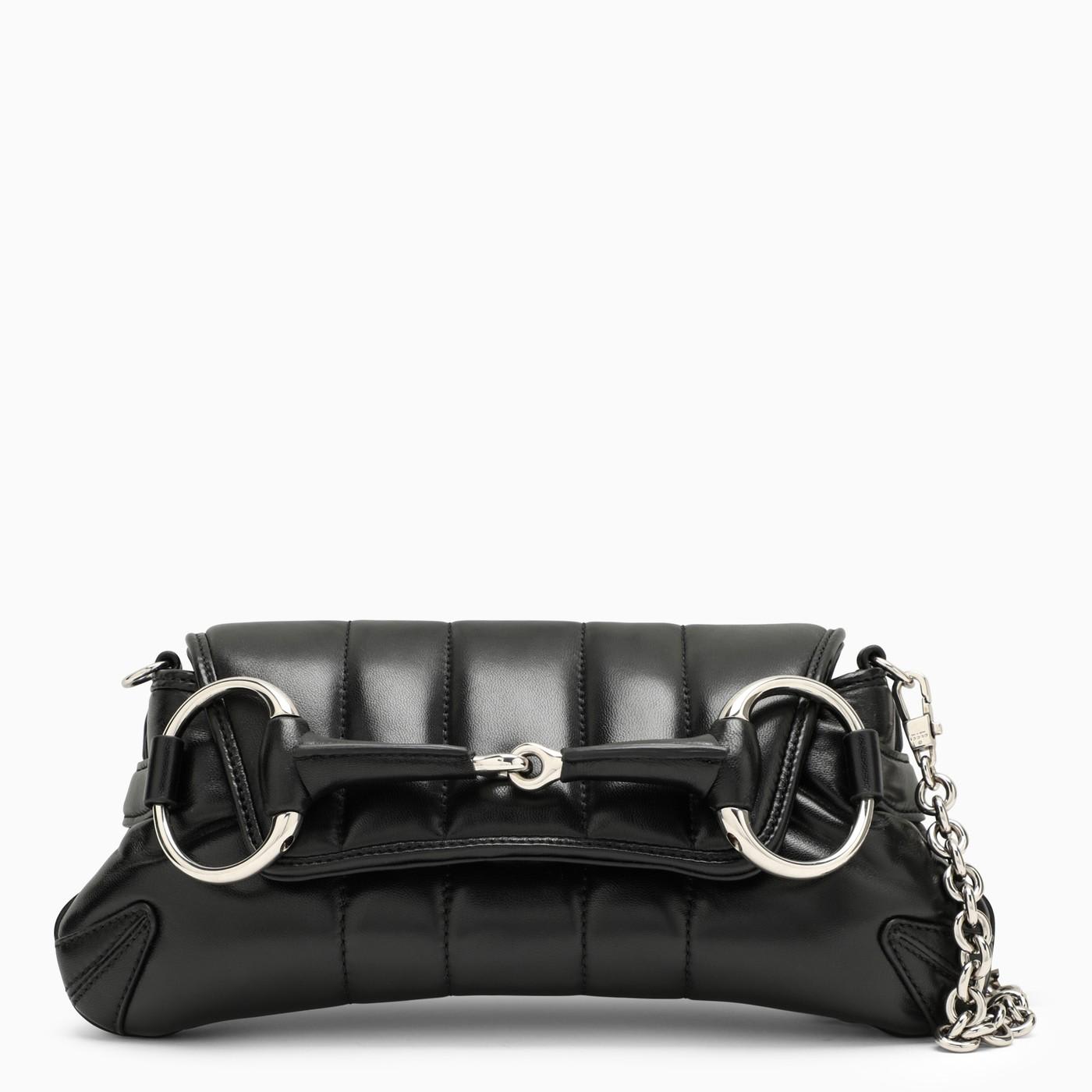 Shop Gucci Horsebit Chain Small Black Bag