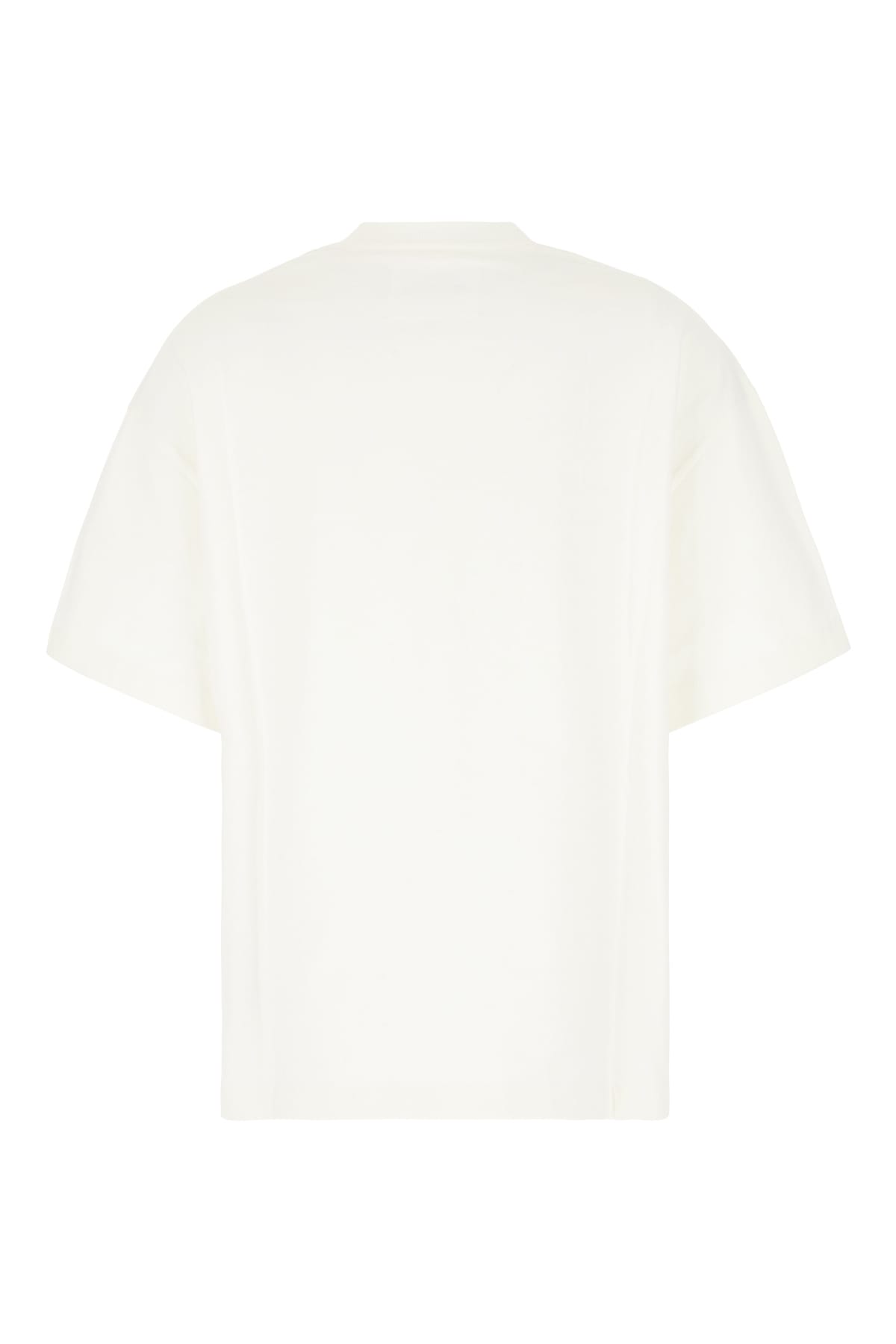 Shop Jil Sander Ivory Cotton T-shirt In Porcelain