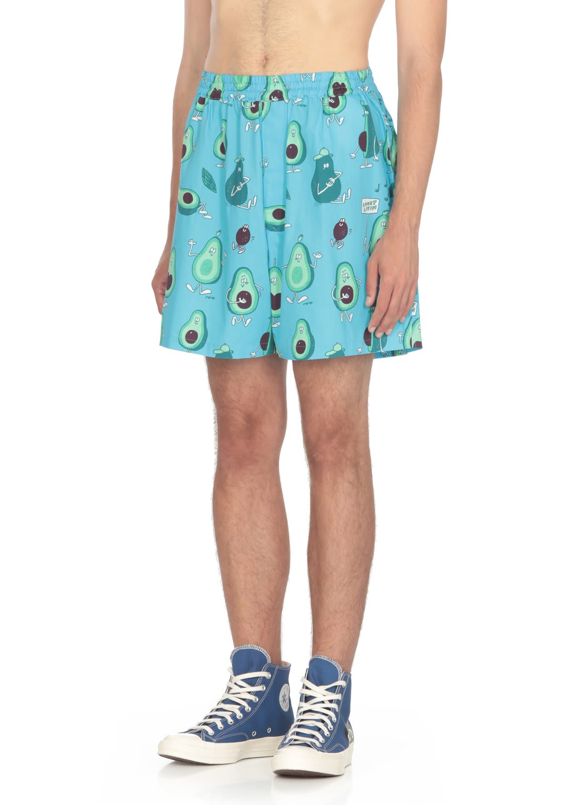 Junya Watanabe Man Graphic-printed Elasticated Waistband Shorts