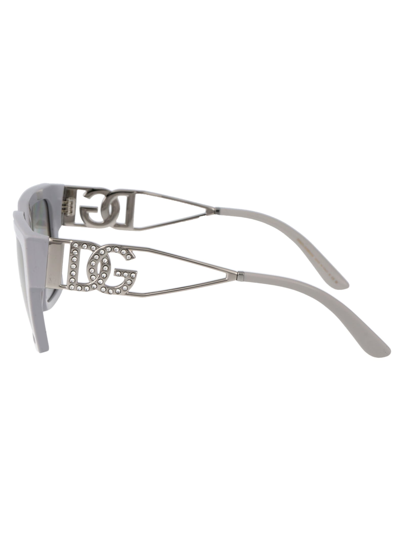 Shop Dolce &amp; Gabbana Eyewear 0dg4446b Sunglasses In 341887 Light Grey