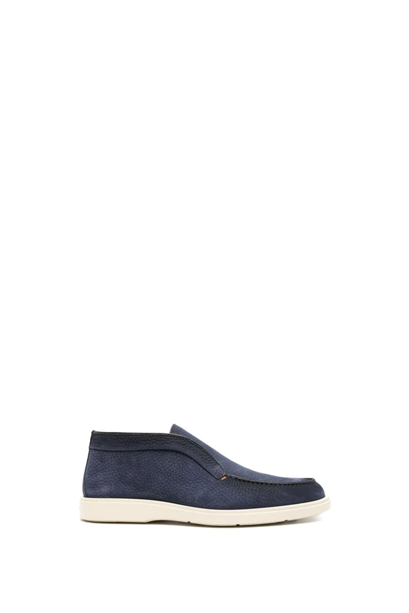 Shop Santoni Dragon Mocassin In Blue