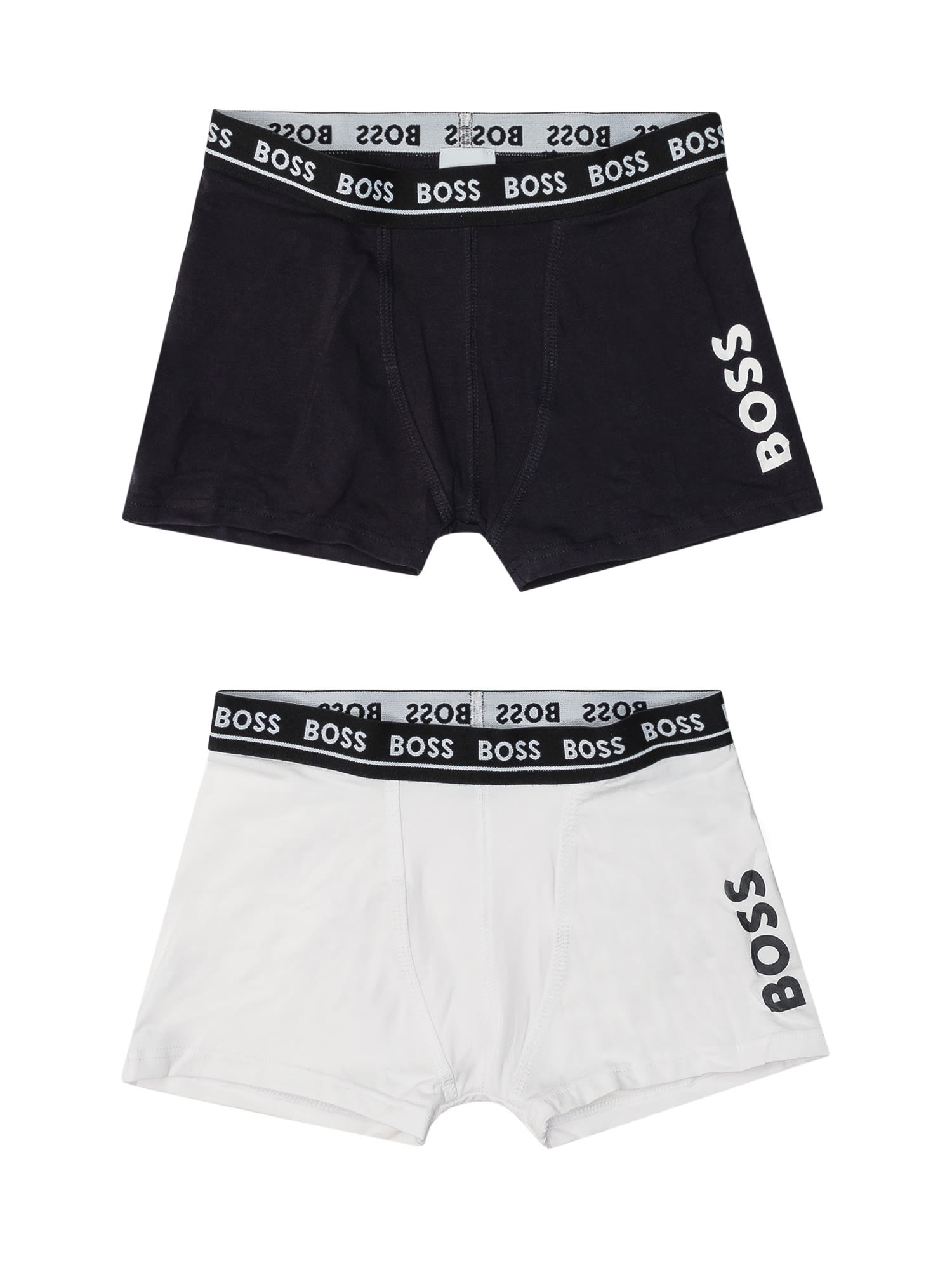 Shop Hugo Boss Set 2 Boxer Shorts In Nero