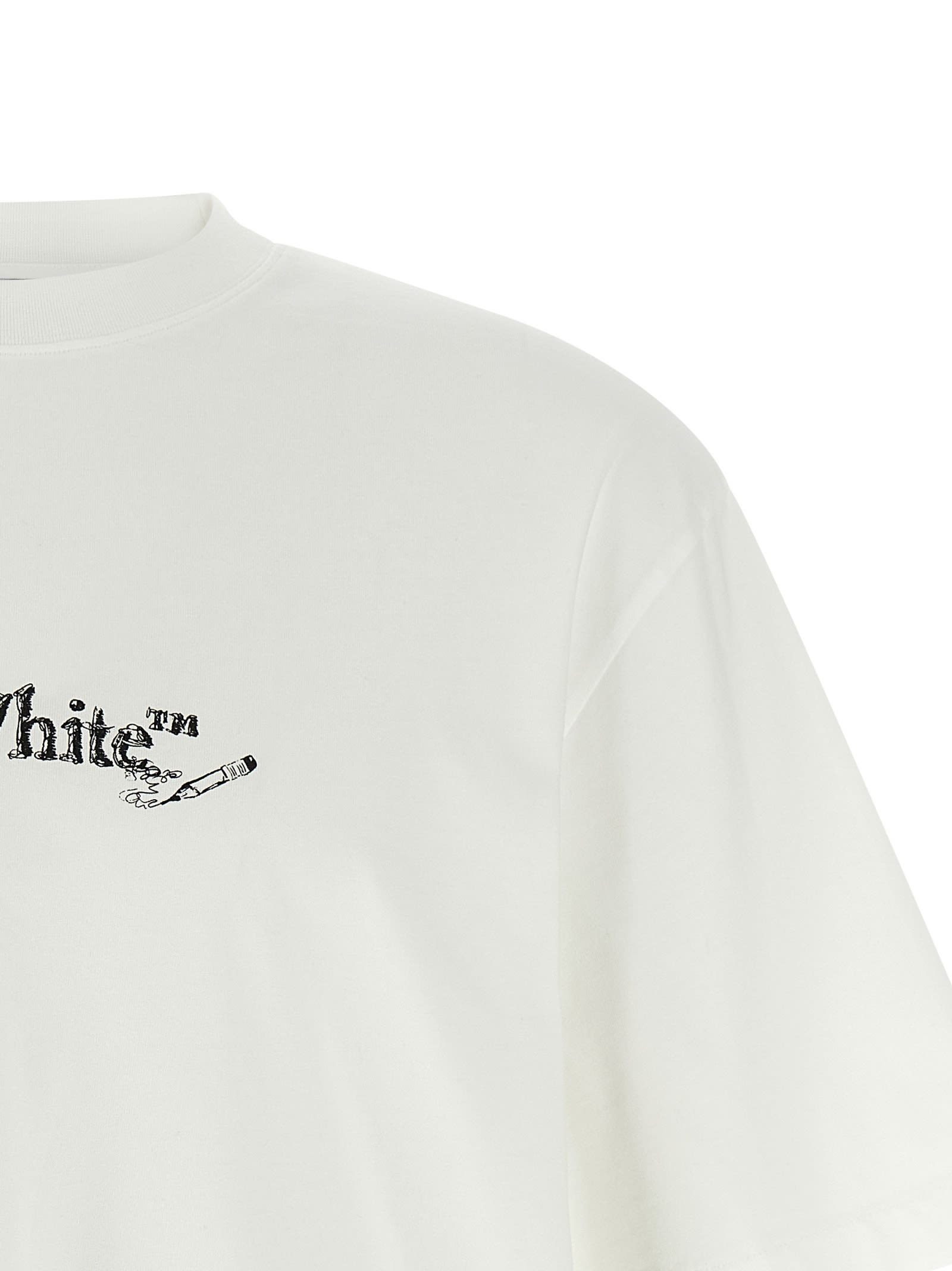 Off-white Scribble Arrow Skate T-shirt In White