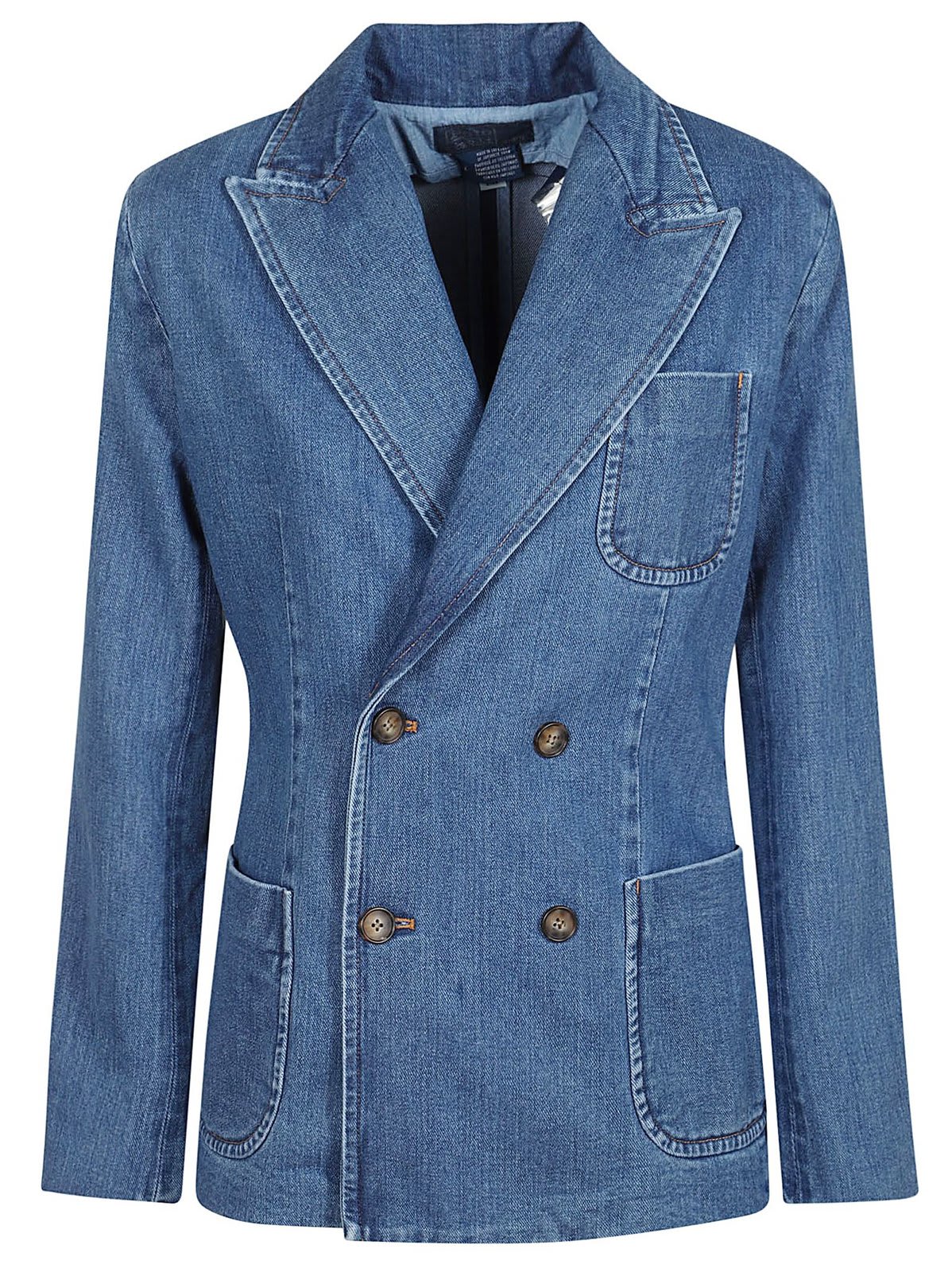 Double-breasted Denim Blazer