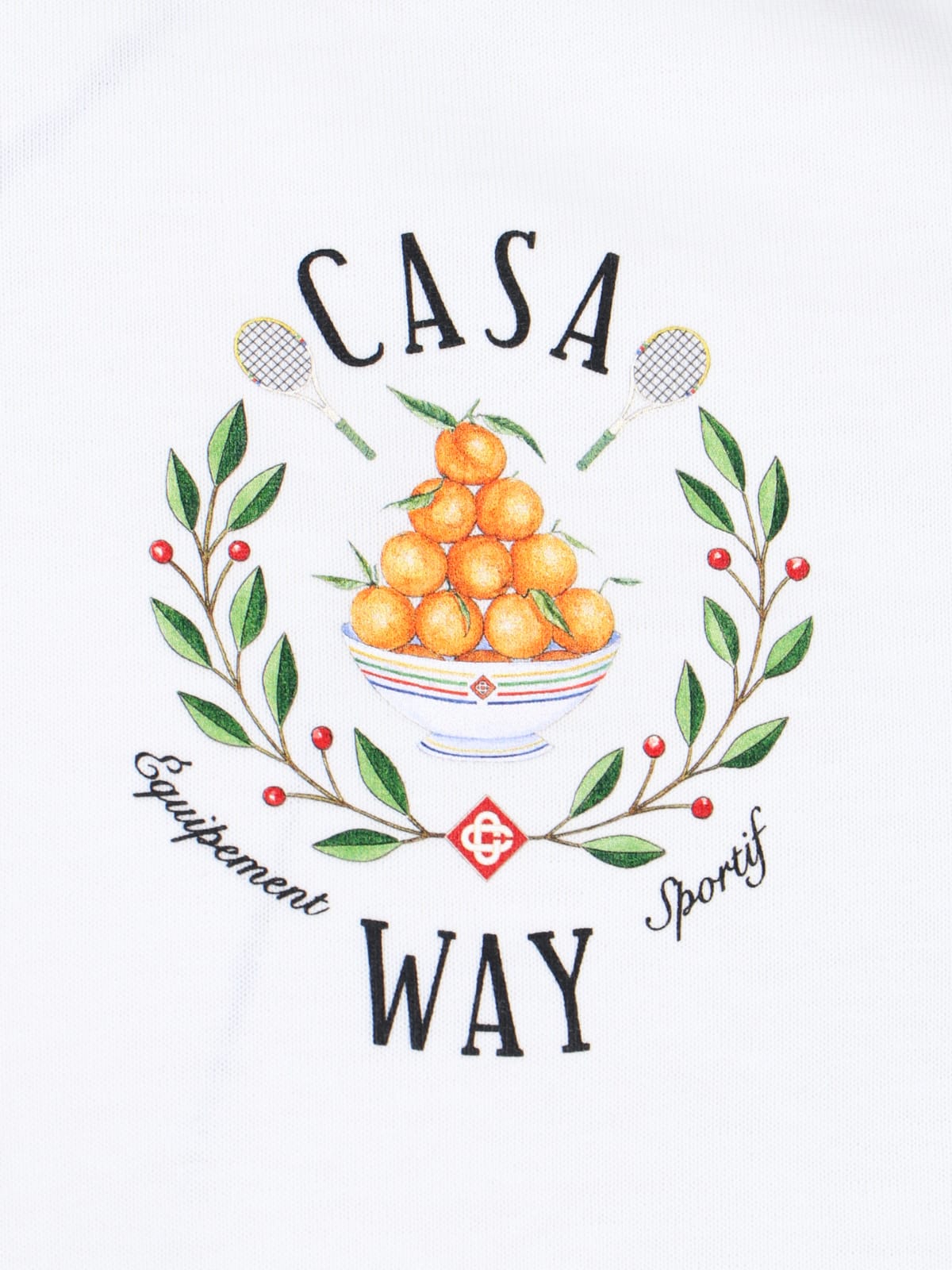 Shop Casablanca Casa Way Embroidery T-shirt In White