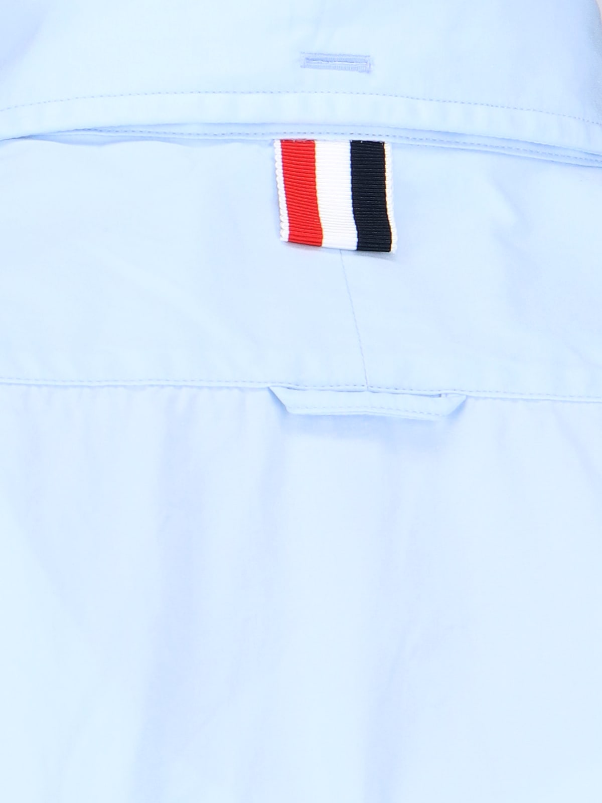 Shop Thom Browne Logo Shirt In Light Blue