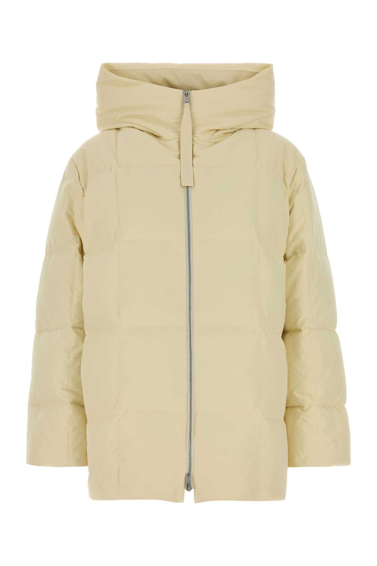 Jil Sander Cream Polyester Down Jacket In Neutral