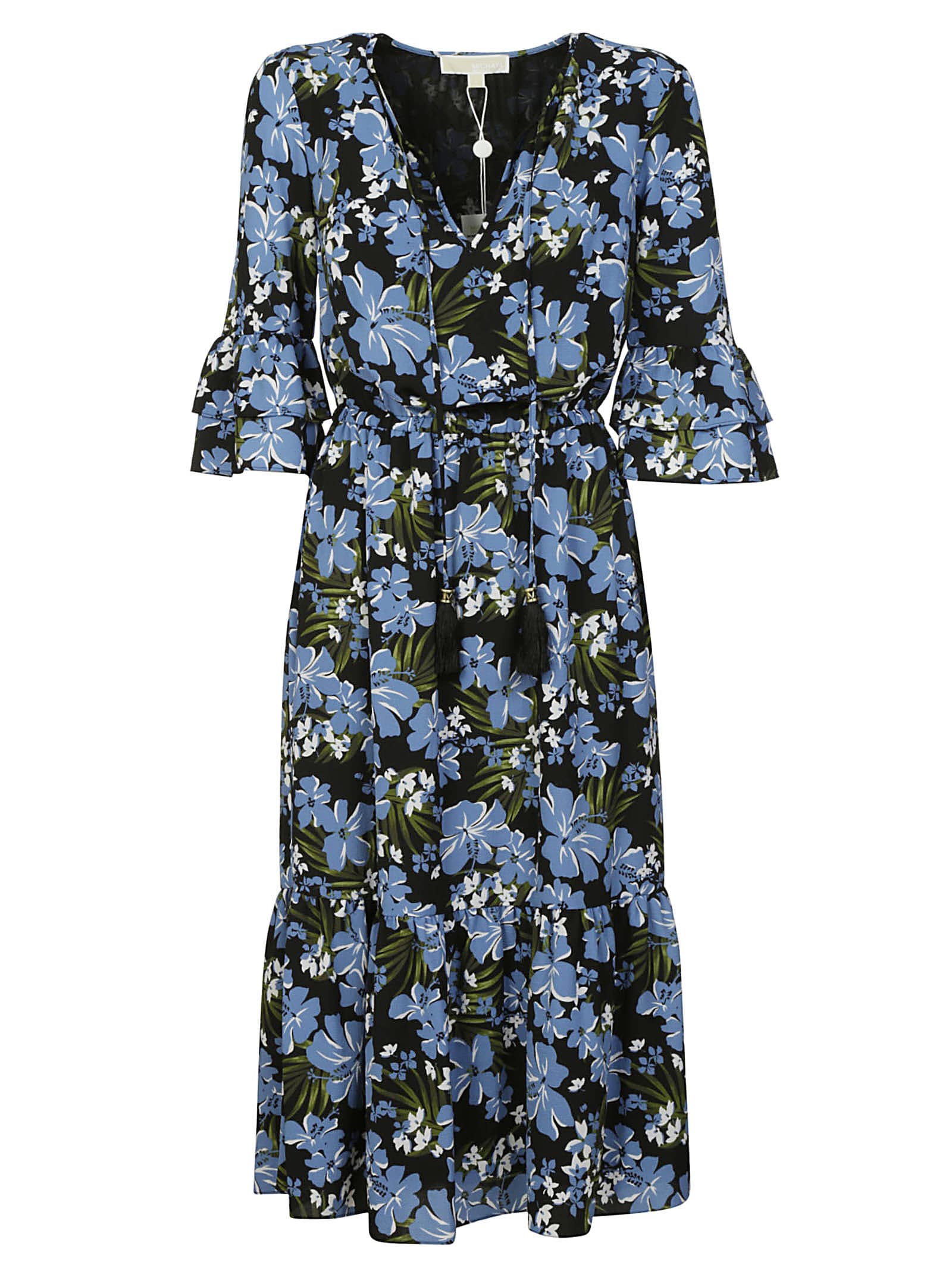 Photo of  Michael Kors Floral Printed Evening Dress- shop Michael Kors Dresses online sales