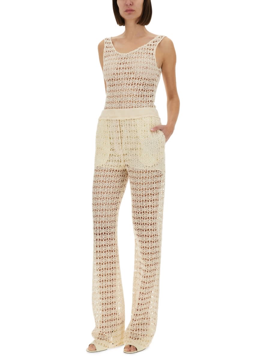Alysi Macramé Bodysuit In White