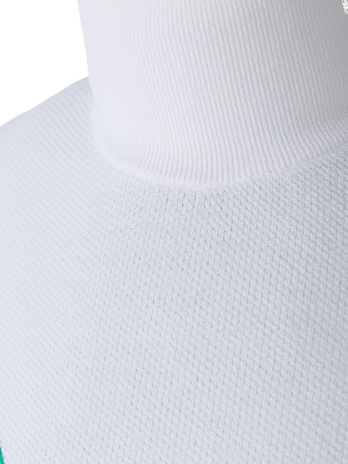Shop Bottega Veneta Turtleneck Contrast Stitched Jumper In White