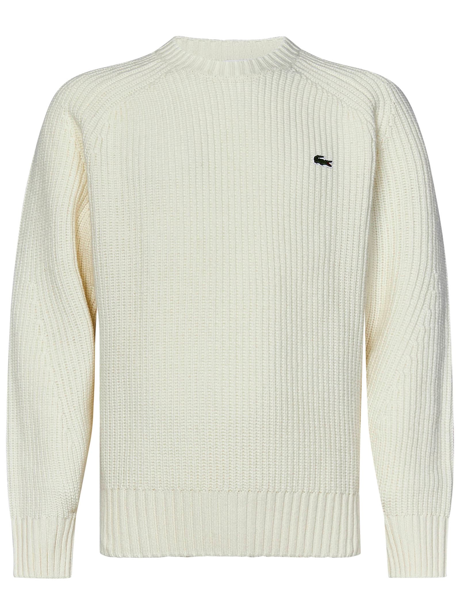 Shop Lacoste Sweater In White