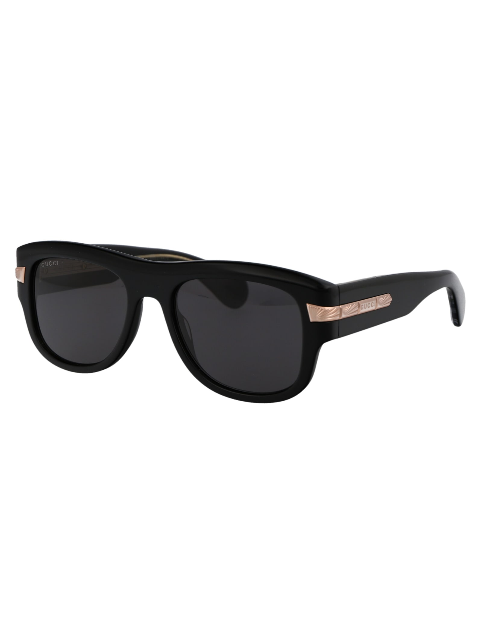 Shop Gucci Gg1517s Sunglasses In 001 Black Black Grey
