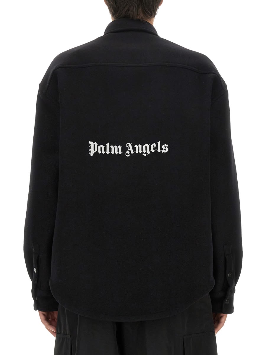 Shop Palm Angels Shirt With Logo In Multicolour