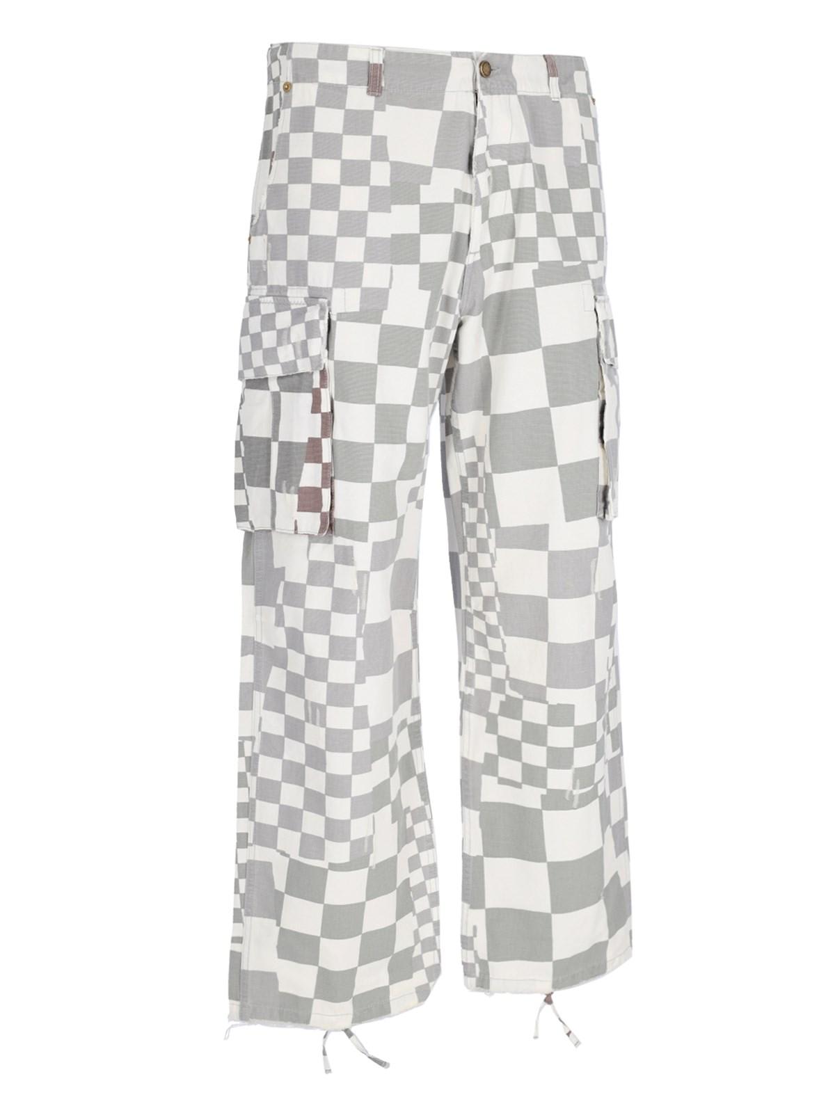 Shop Erl Cargo Pants In Checker