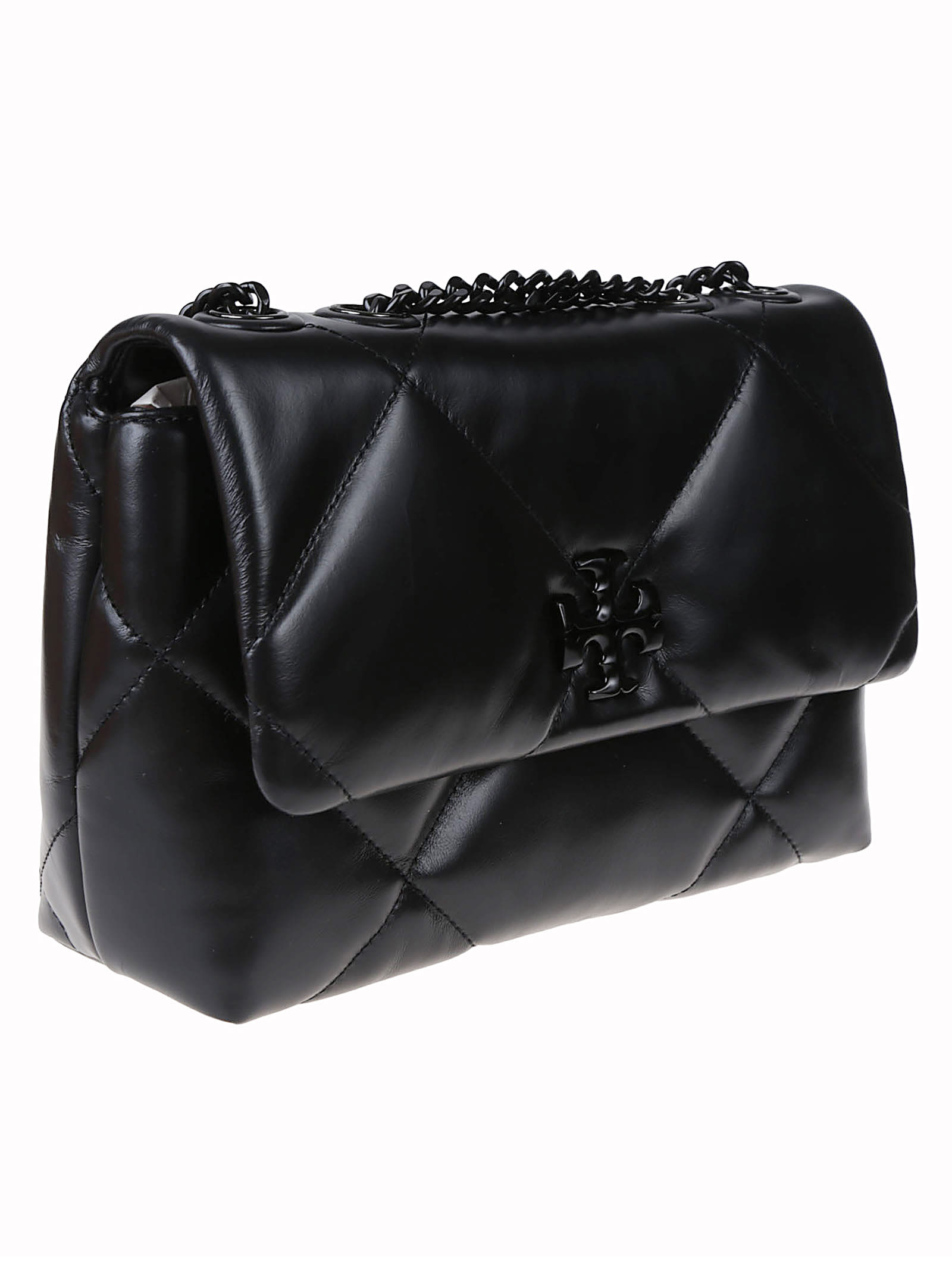 Tory Burch Small Kira Diamond Quilt Convertible Shoulder Bag In Black