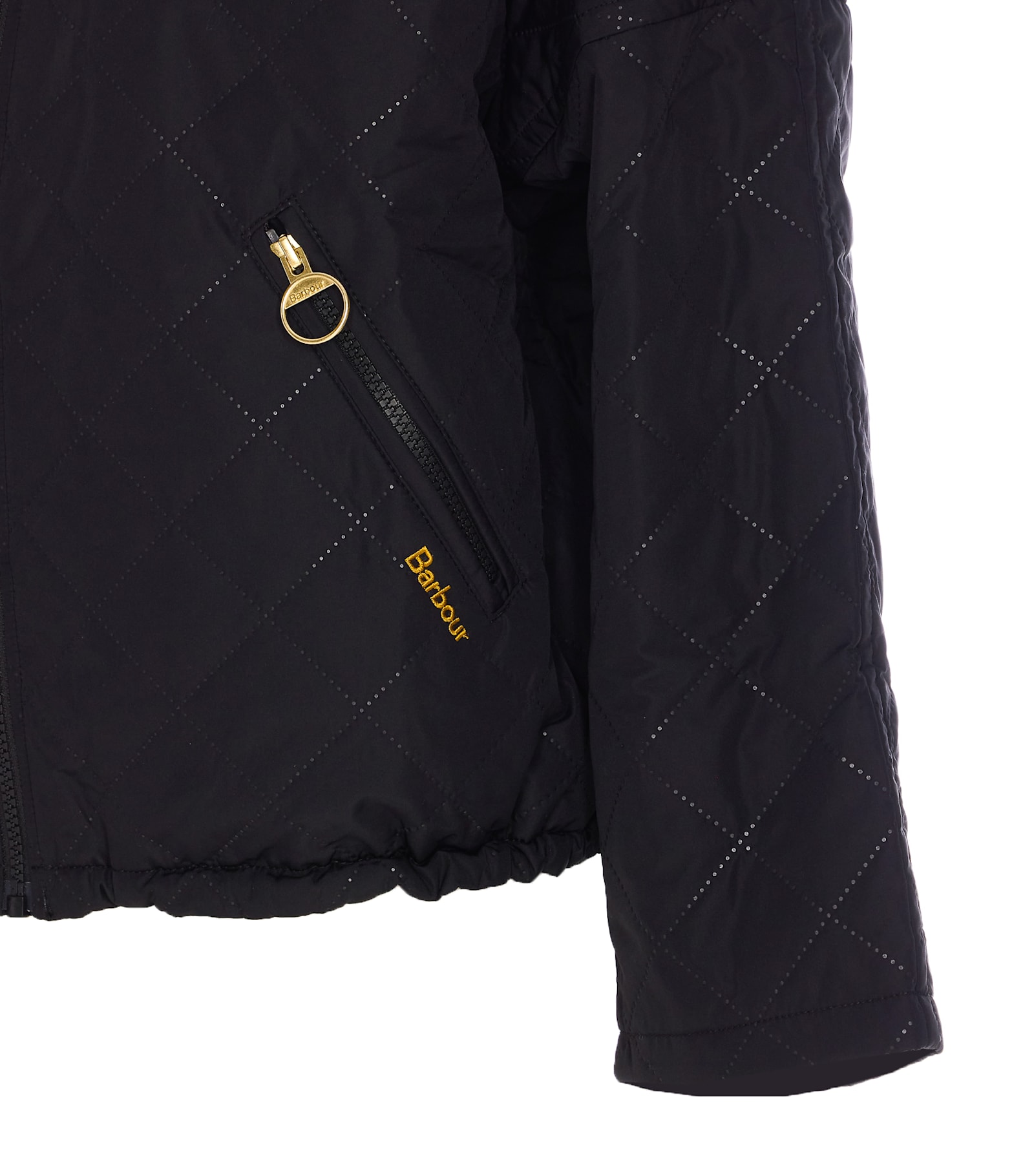 Barbour Black Polyester Emlyn Jacket In Black Ancient