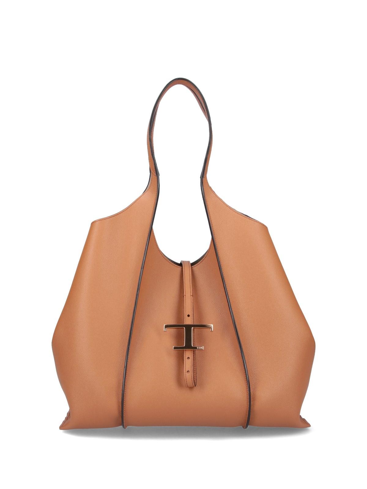 Tod's T-timeless Shopping Bag In Brown