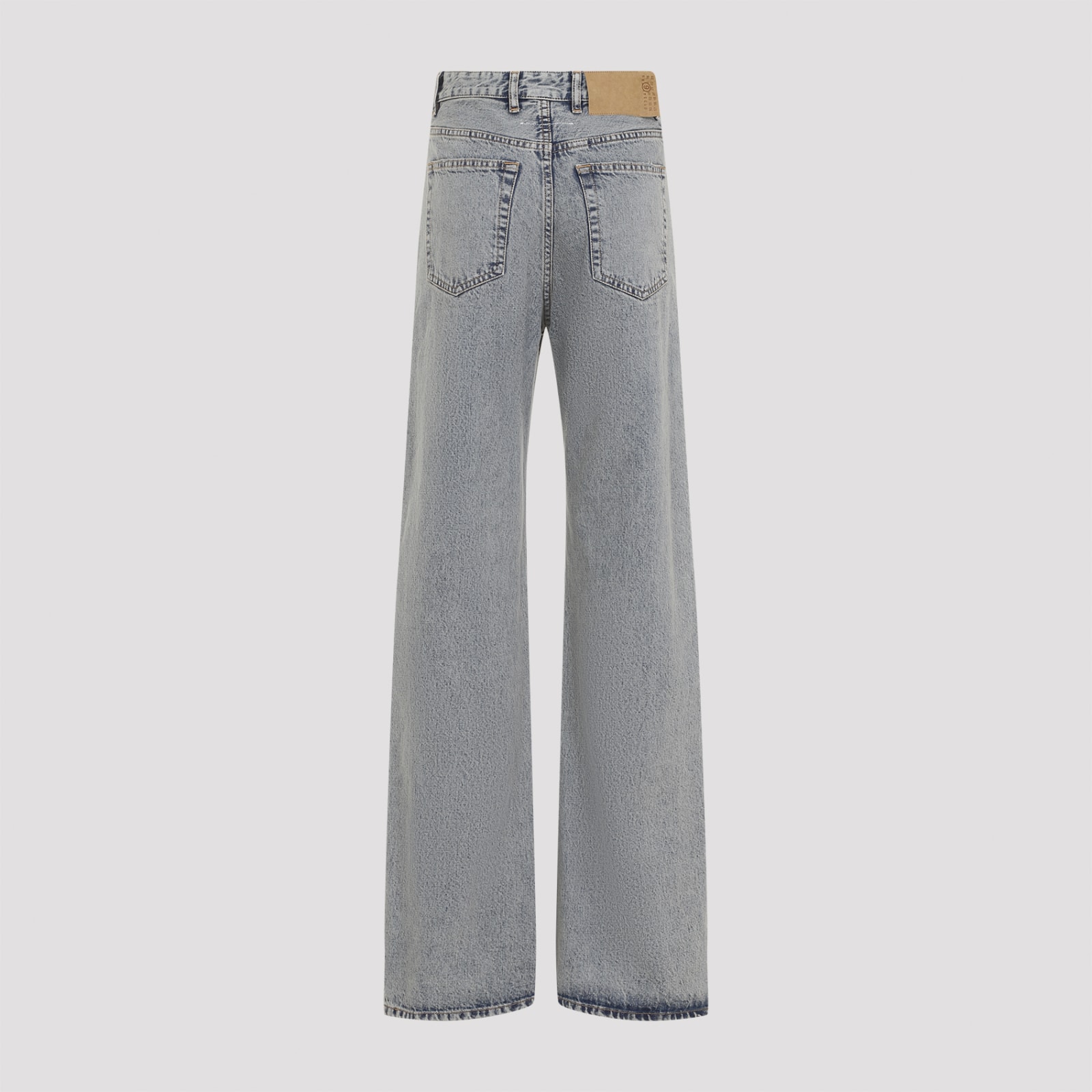 Shop Mm6 Maison Margiela Cotton Jeans In Light Blue