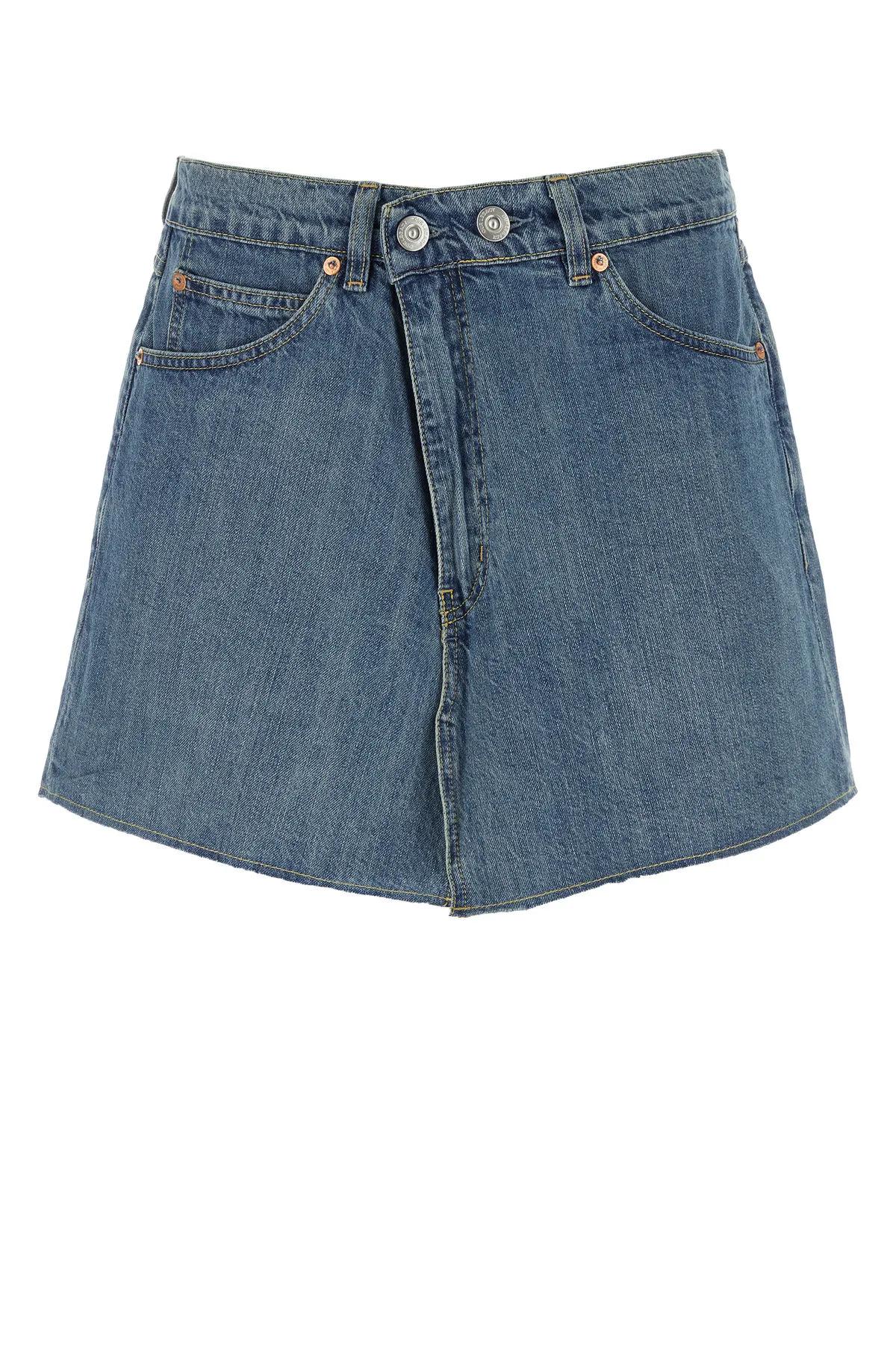 Shop Our Legacy Denim Cover Mini Skirt In Blue