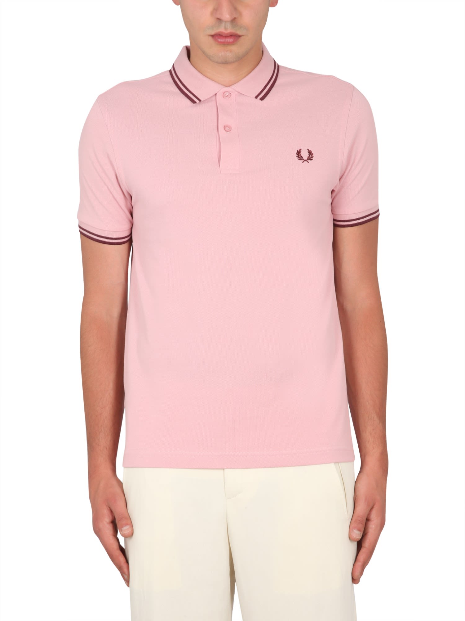 FRED PERRY POLO WITH LOGO EMBROIDERY