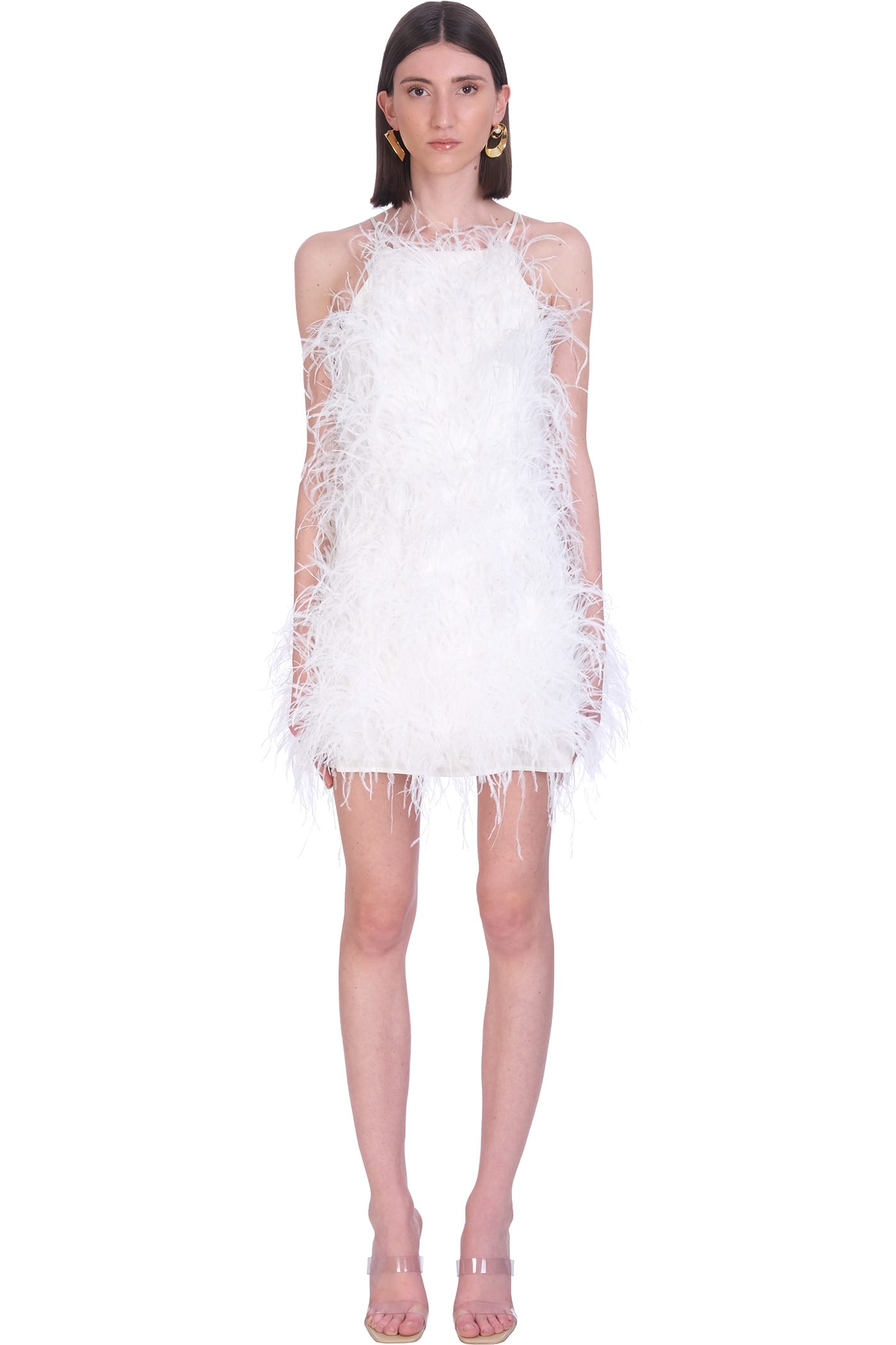Cult Gaia Shannon Dress In White Viscose