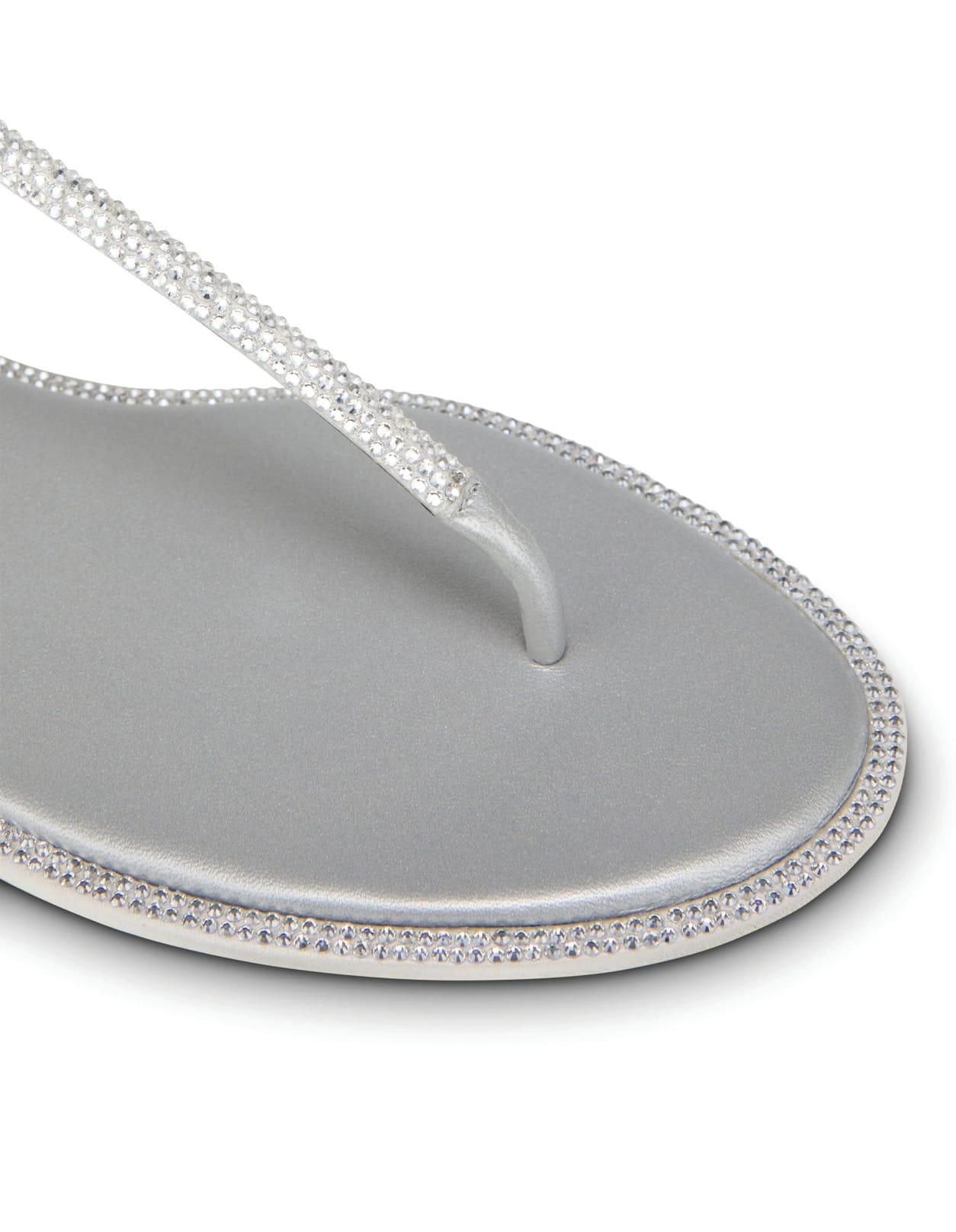 Shop René Caovilla Grey Diana Low Jewel Sandals