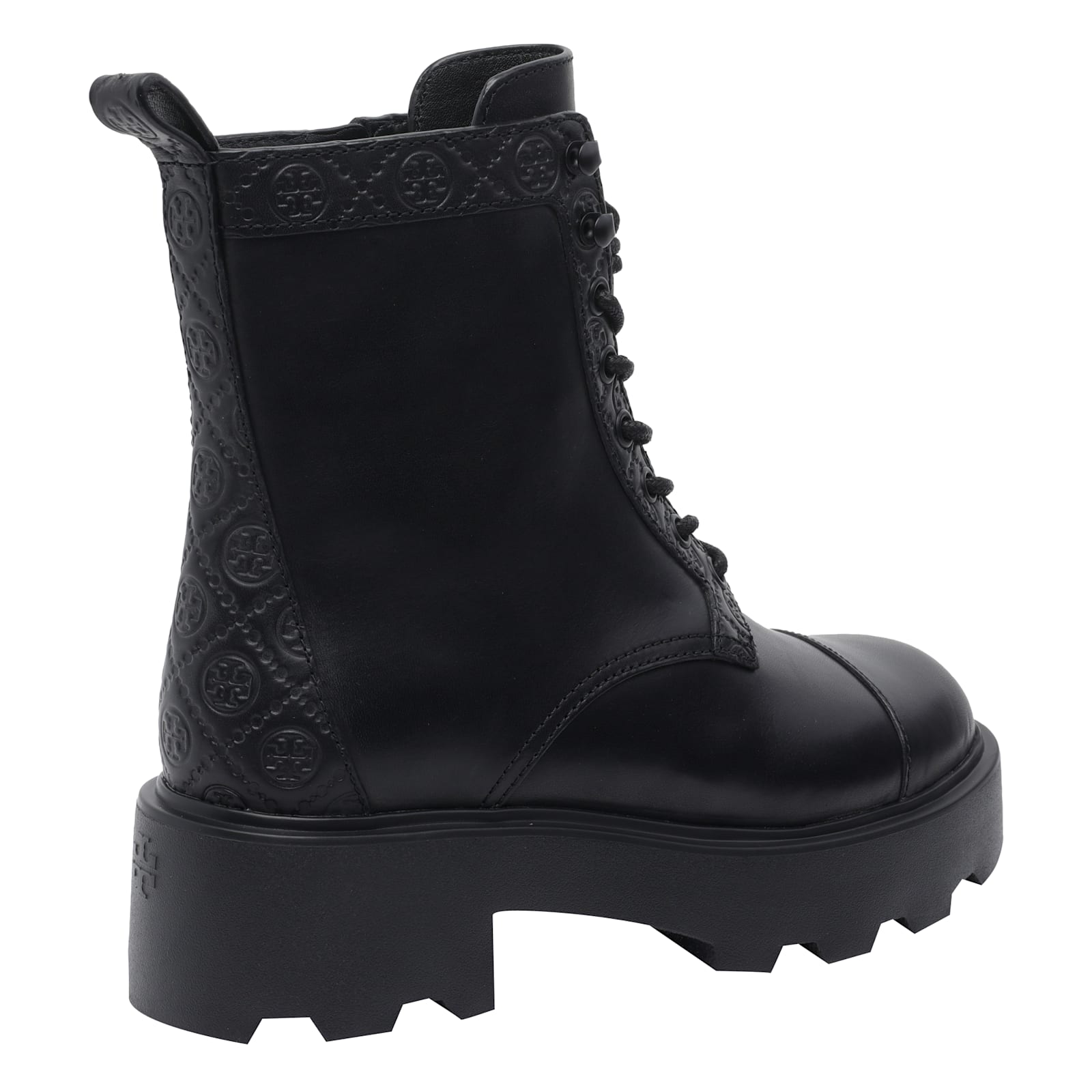 Tory Burch T Monogram Ankle Boots In Black