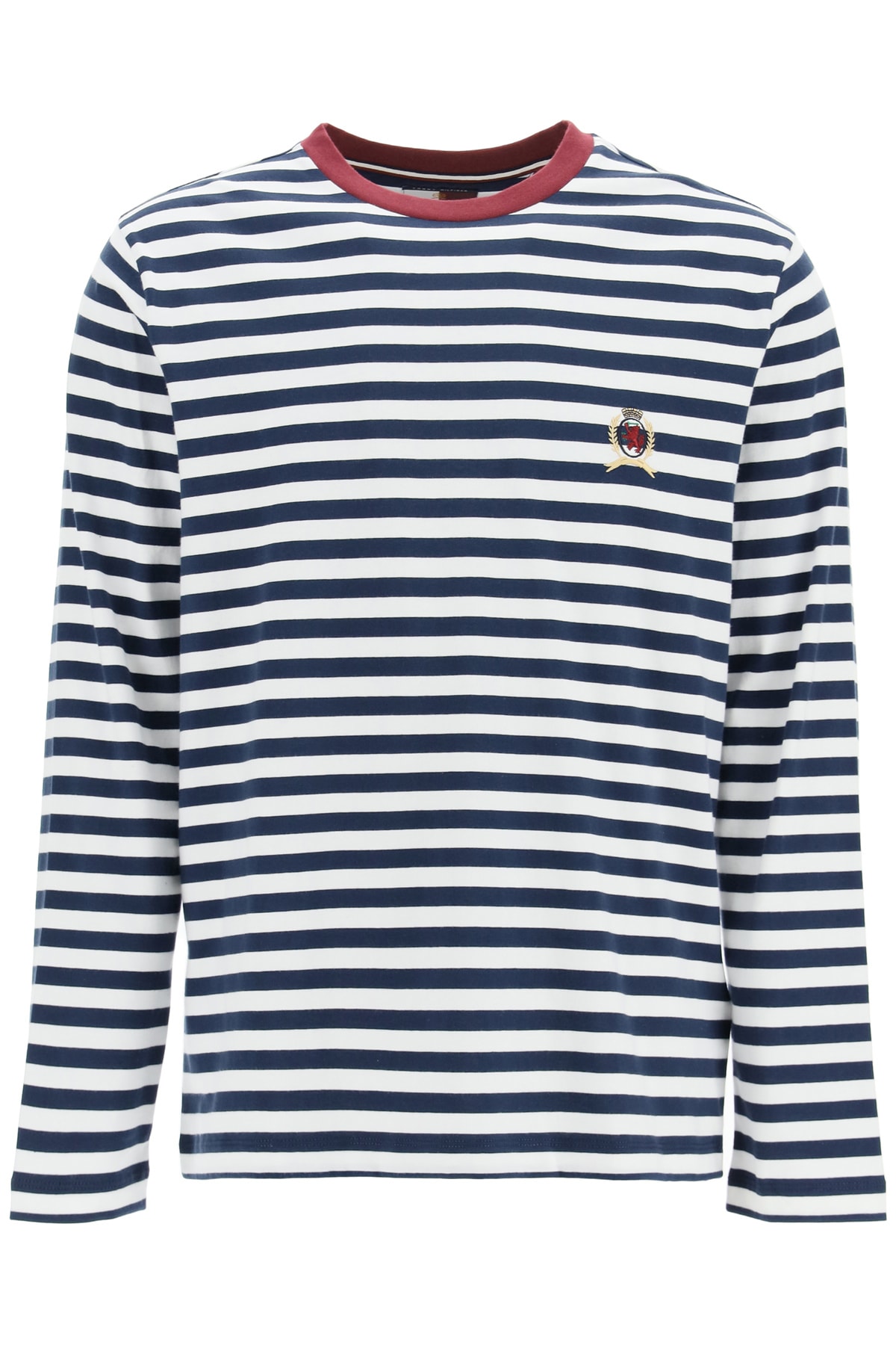 Tommy Hilfiger Striped T-shirt With Embroidered Emblem