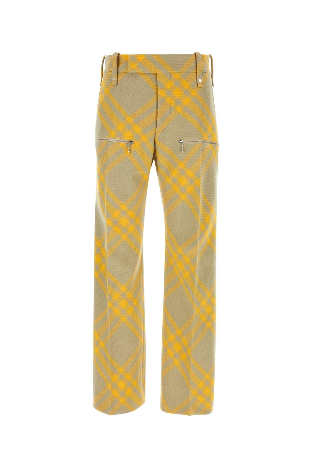 BURBERRY CHERED ZIP DETAILED PANTS