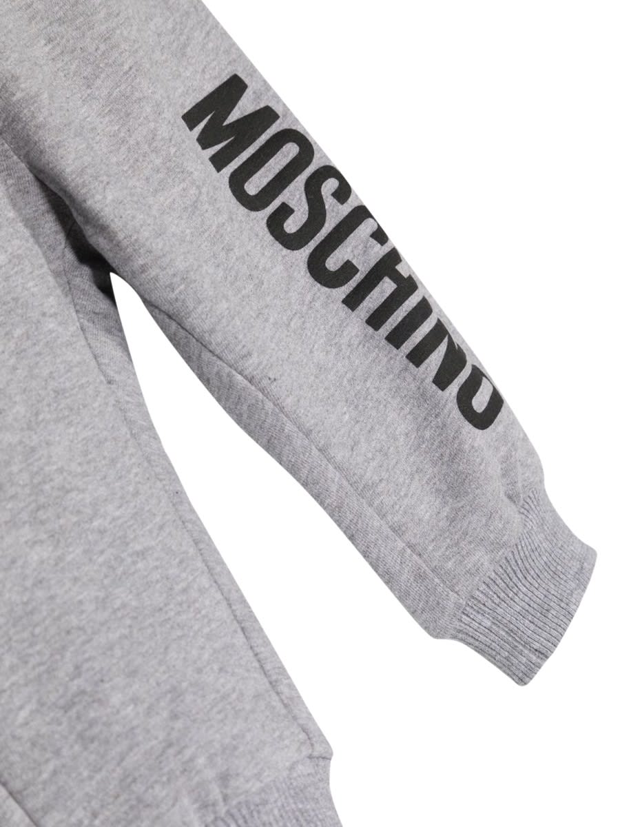 Shop Moschino Logo Joggers In Grey