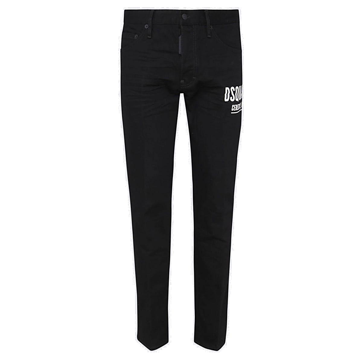 Dsquared2 Logo Printed Mid-rise Jeans