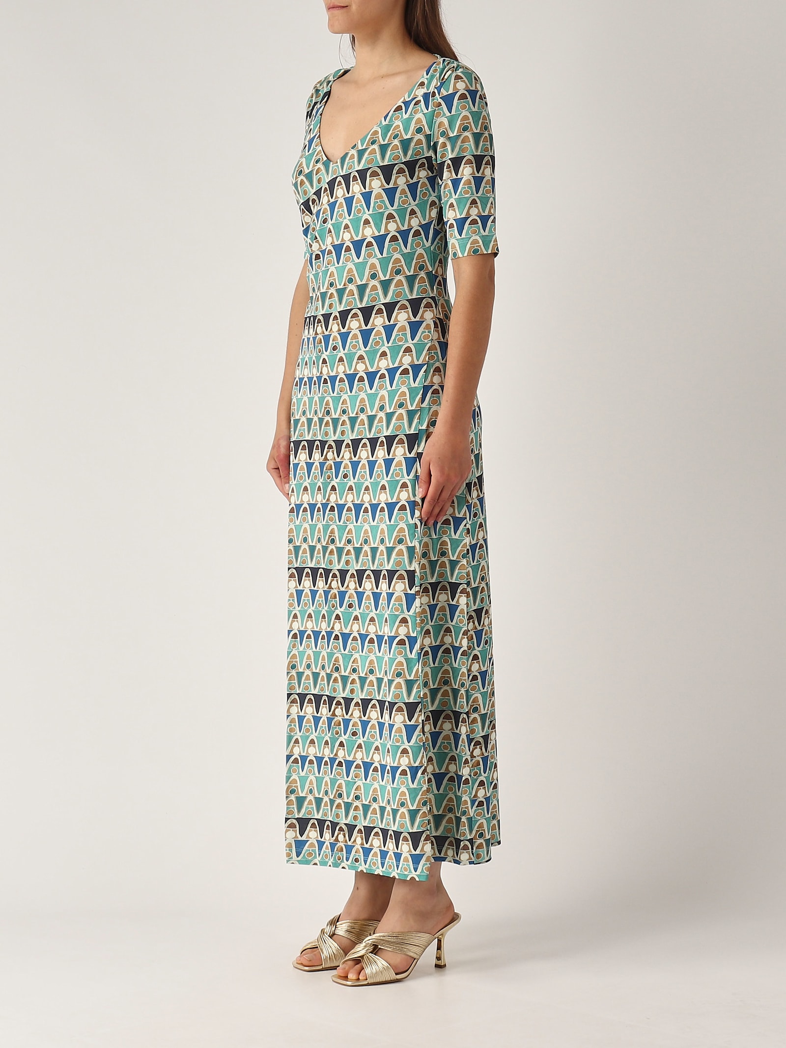 Maliparmi Viscosa Dress In Green