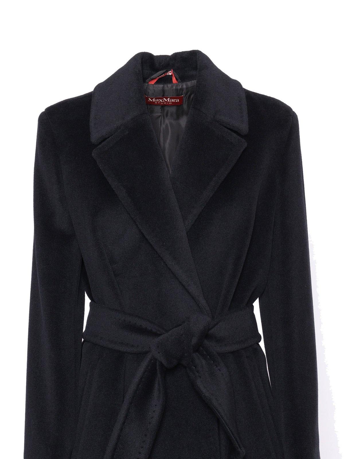 Max Mara Asti Coat In Black