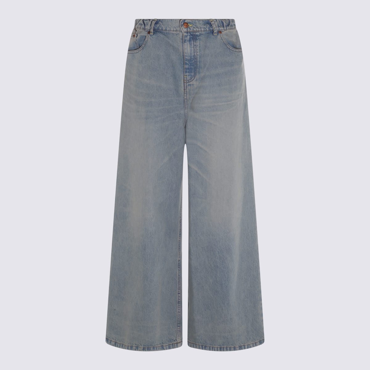 Blue Grey Cotton Jeans