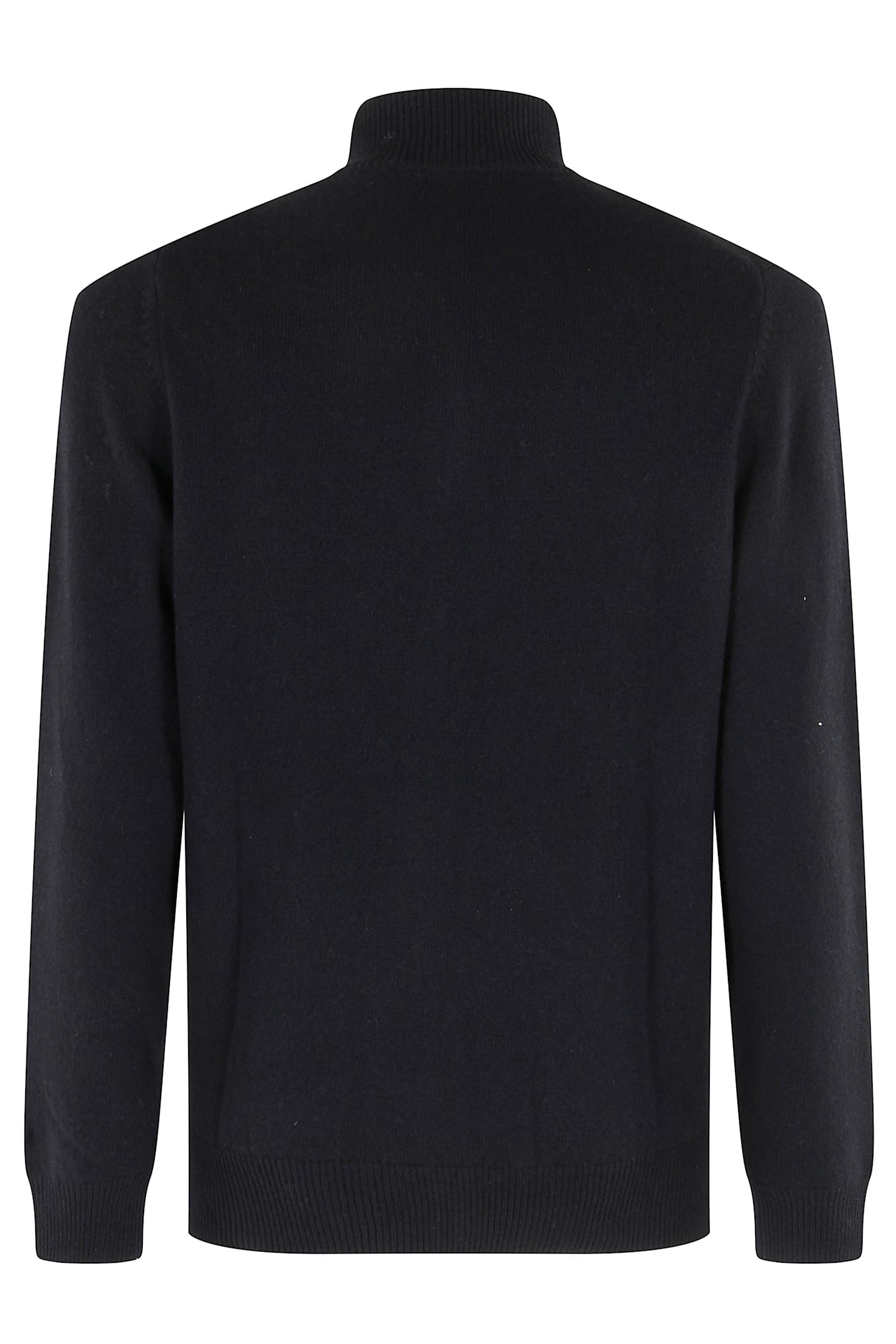 Mc2 Saint Barth Jermyn Zip-up Sweater In Black