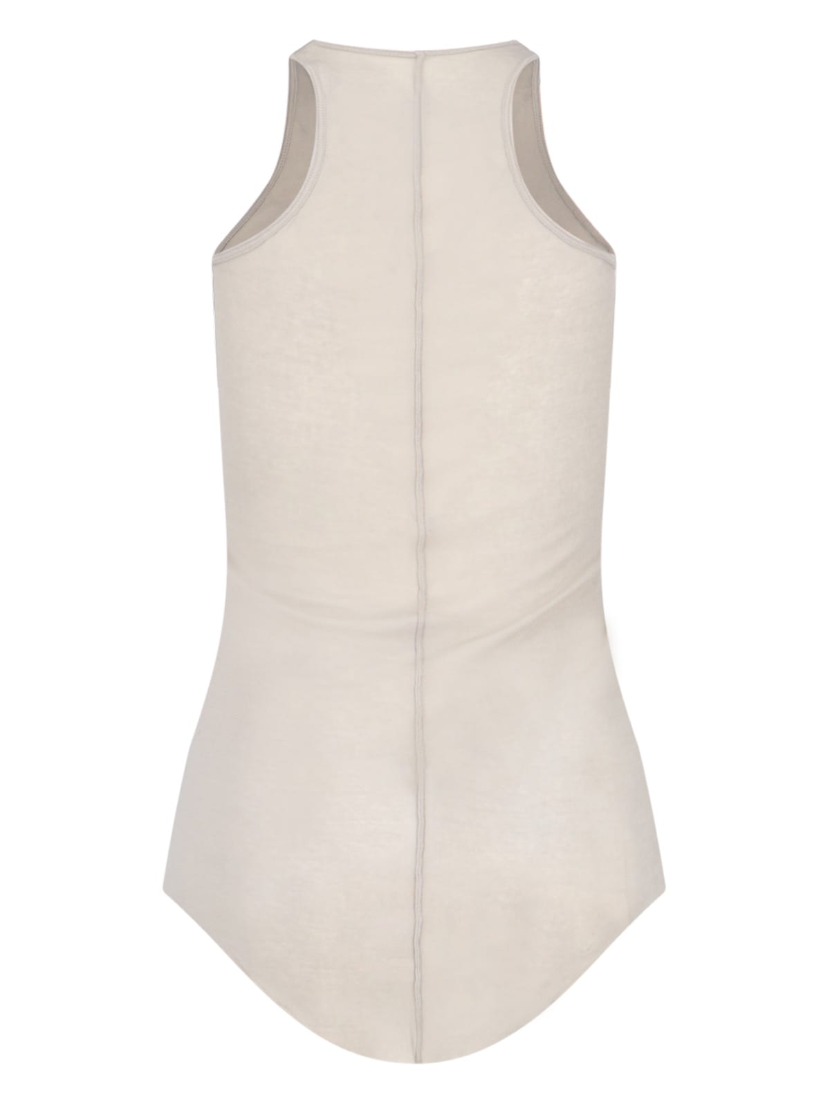 Shop Rick Owens Ribbed Tank Top In Crema