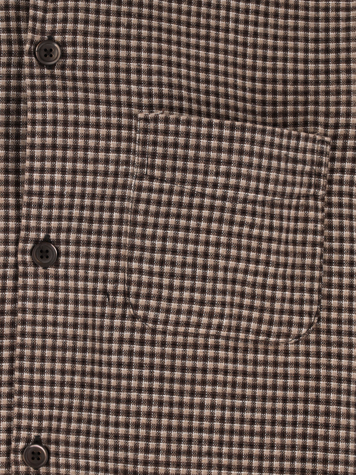 Our Legacy Checked Long Sleeve Shirt With Chest Pocket In Brown