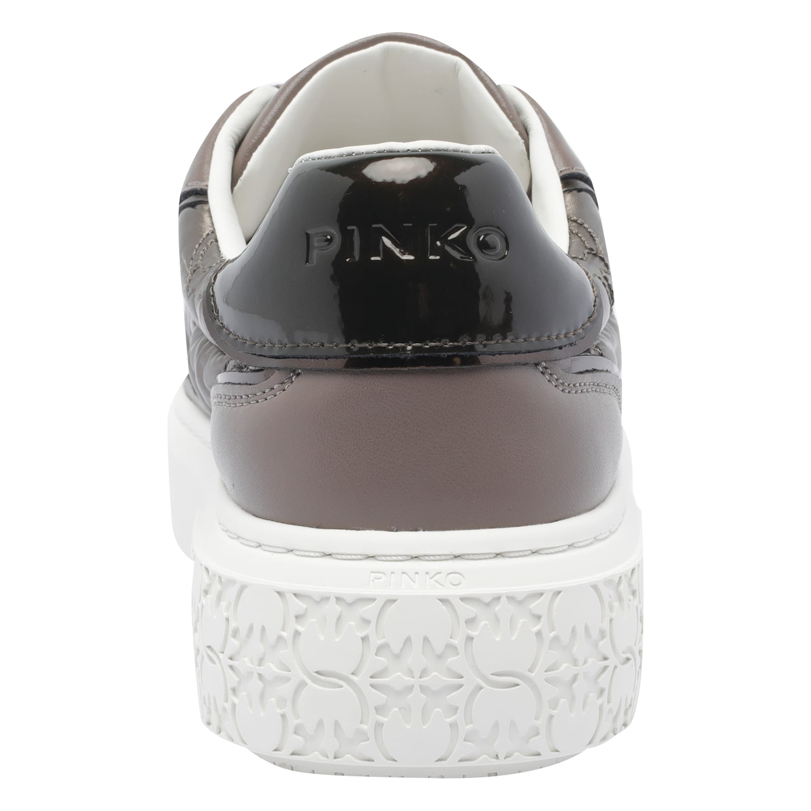 Pinko Quilted Platform Sneakers In Gray