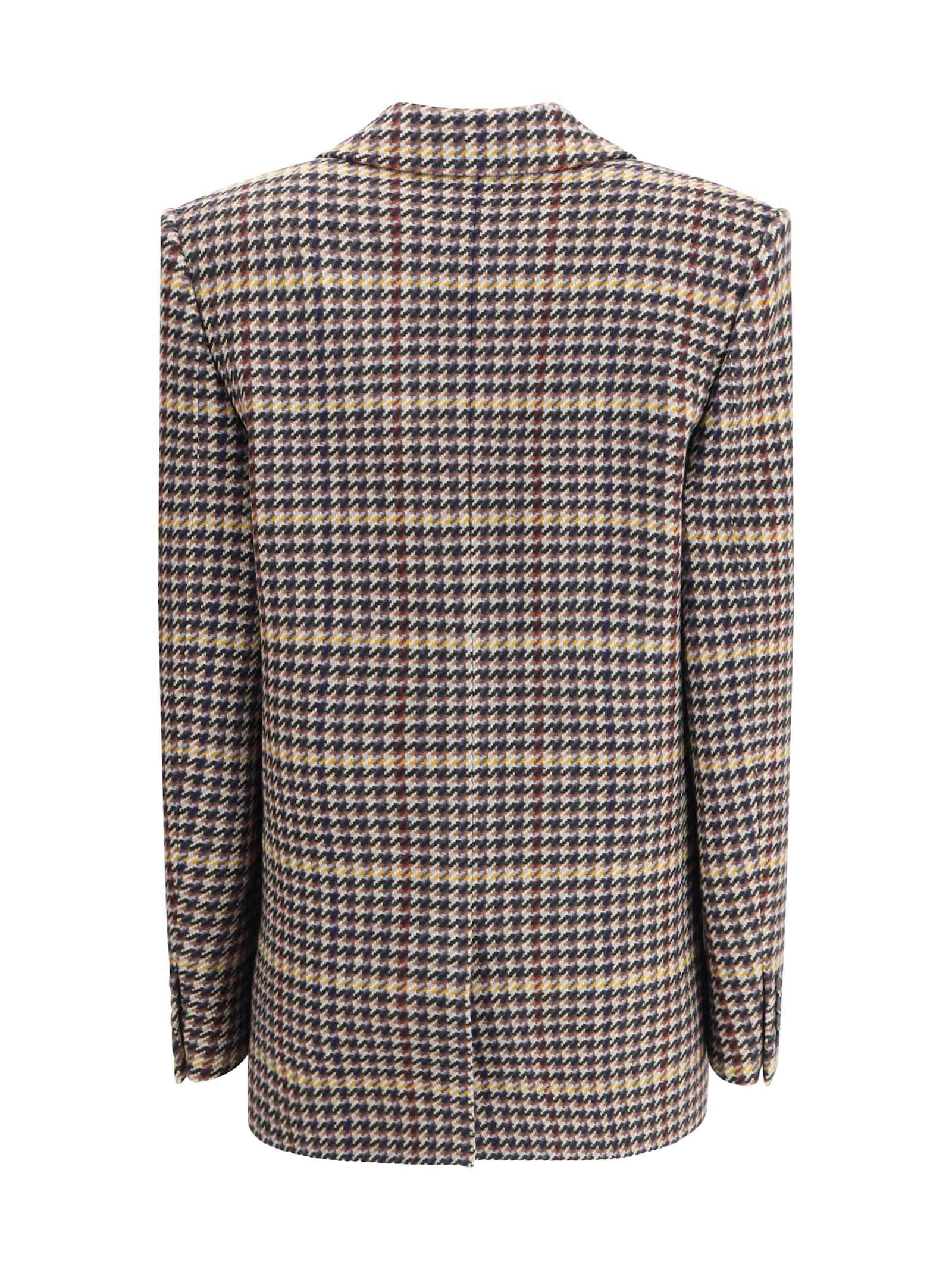 Saint Laurent Giacca Doppiopetto Con Sei Bottoni E Revers A Lancia In In Brown