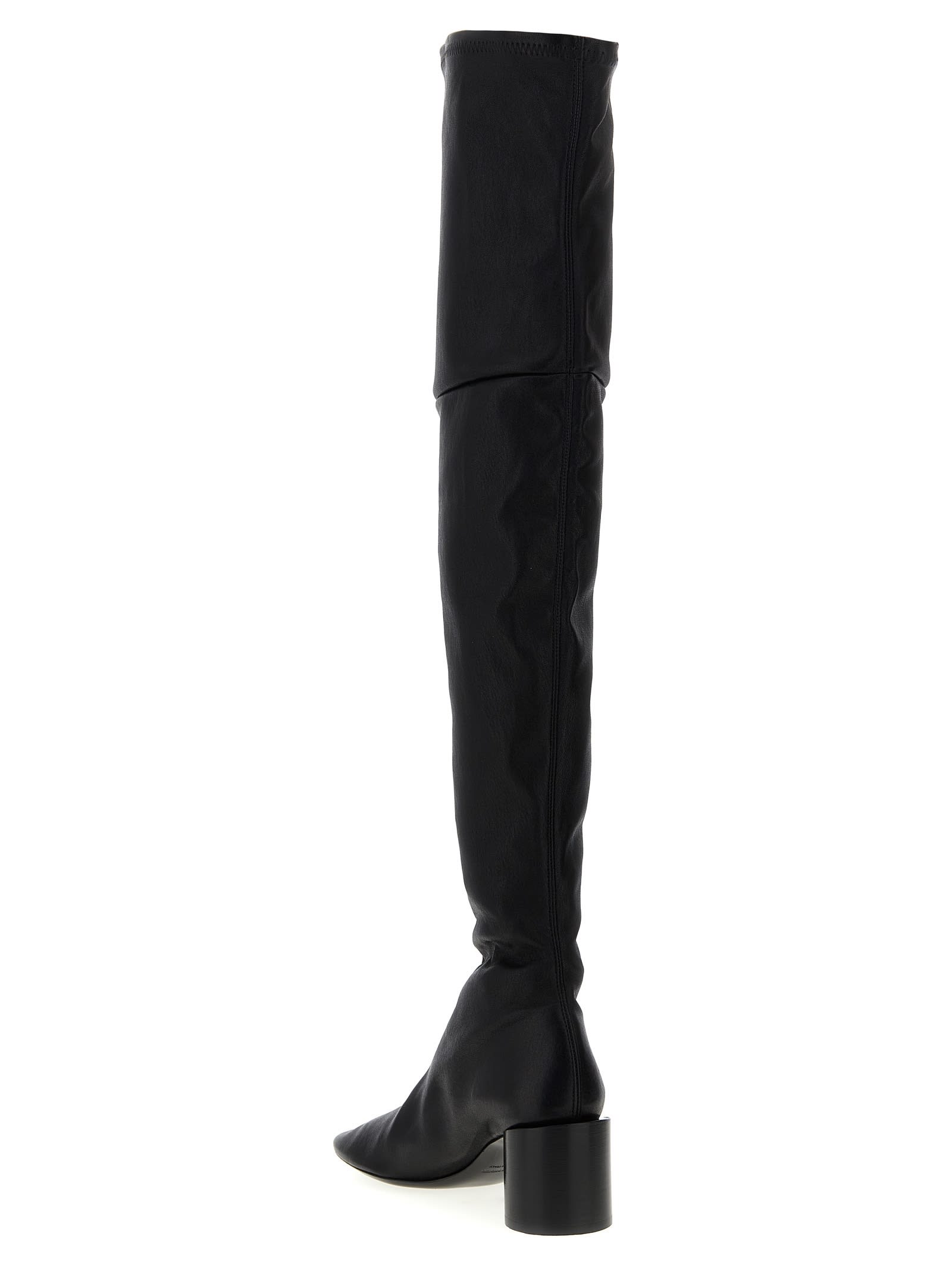 Jil Sander Nappa Boots In Black