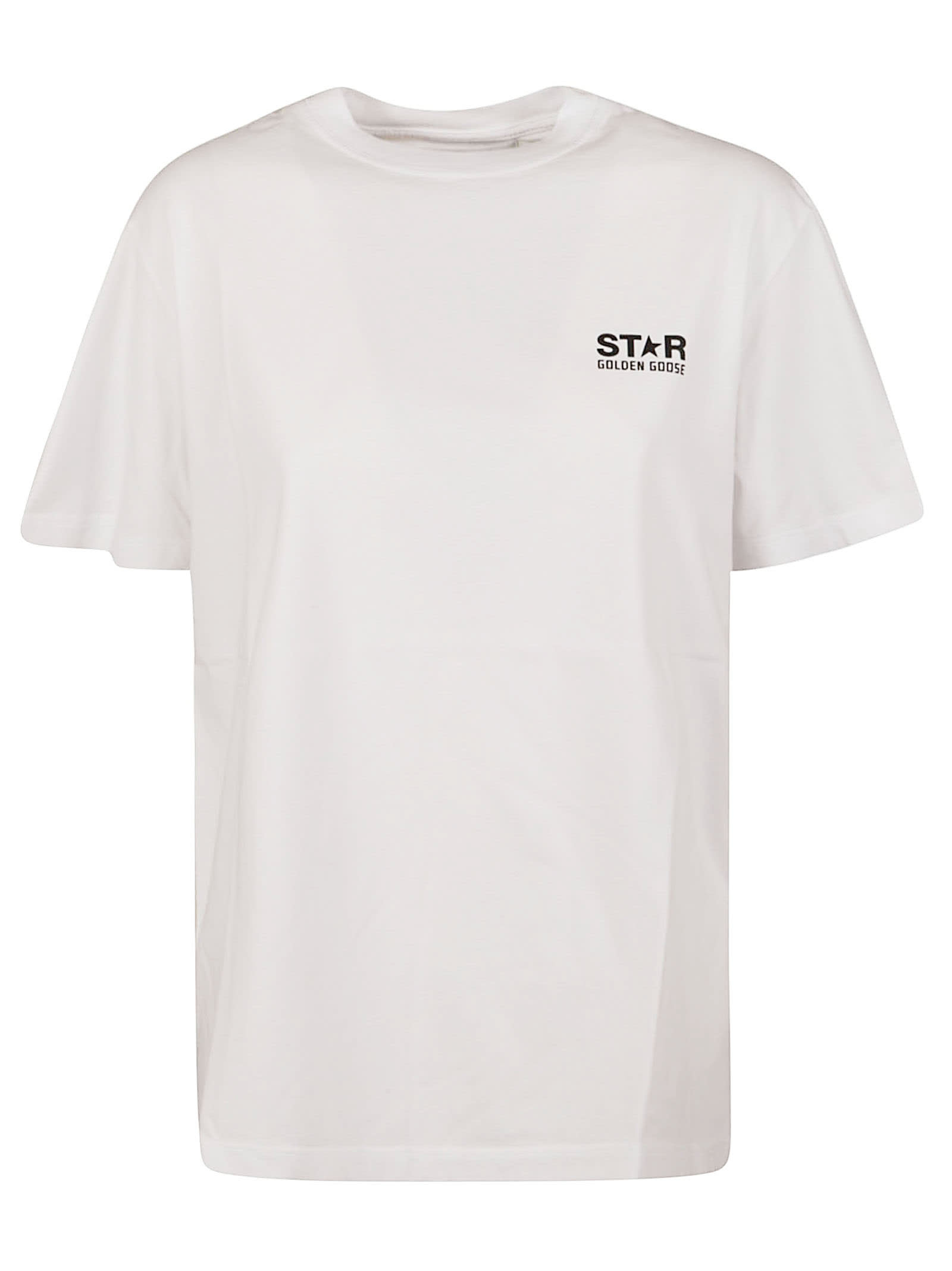 Shop Golden Goose Regular T-shirt In White/black