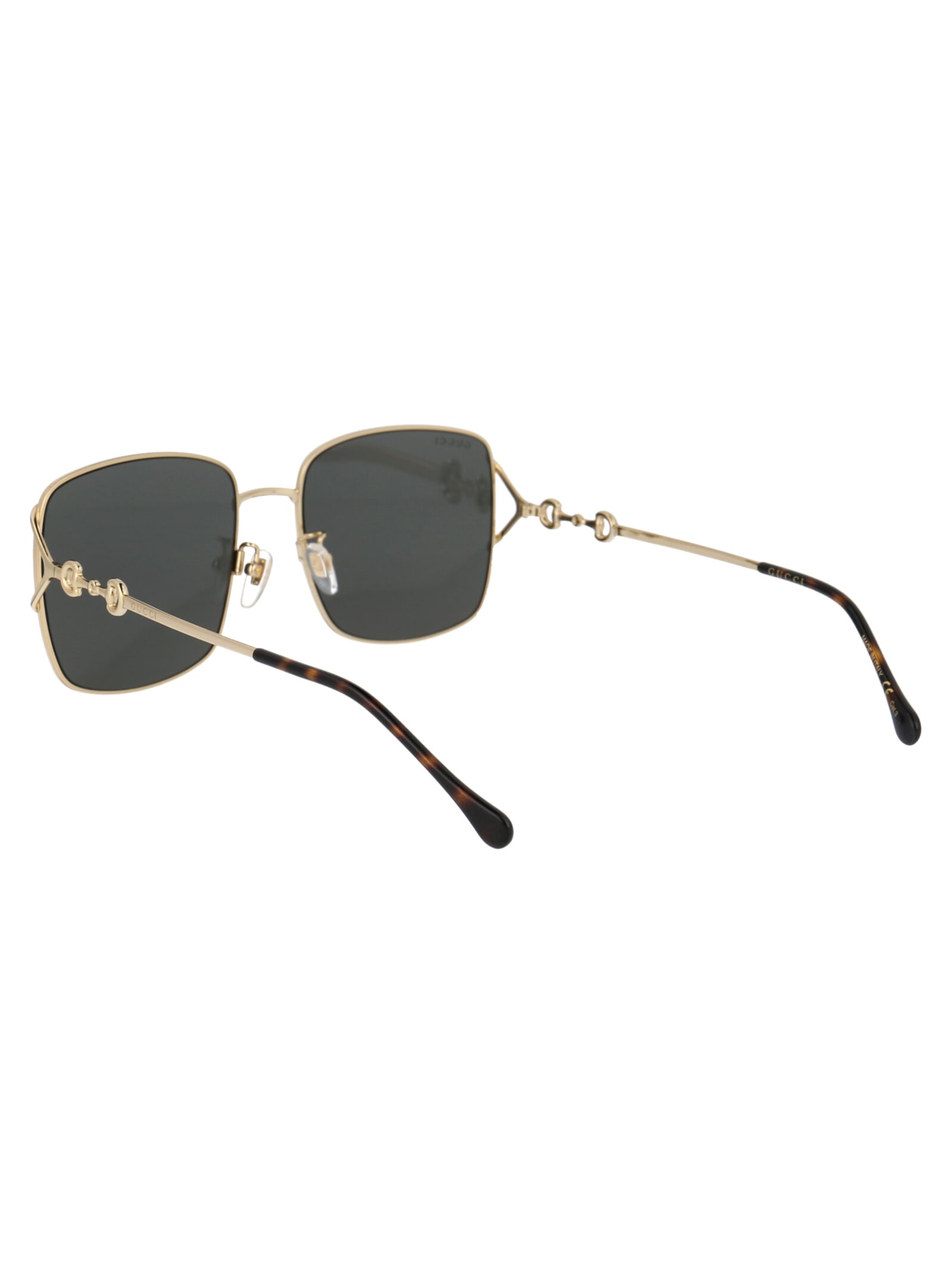 Shop Gucci Gg1018sk Sunglasses In 001 Gold Gold Grey