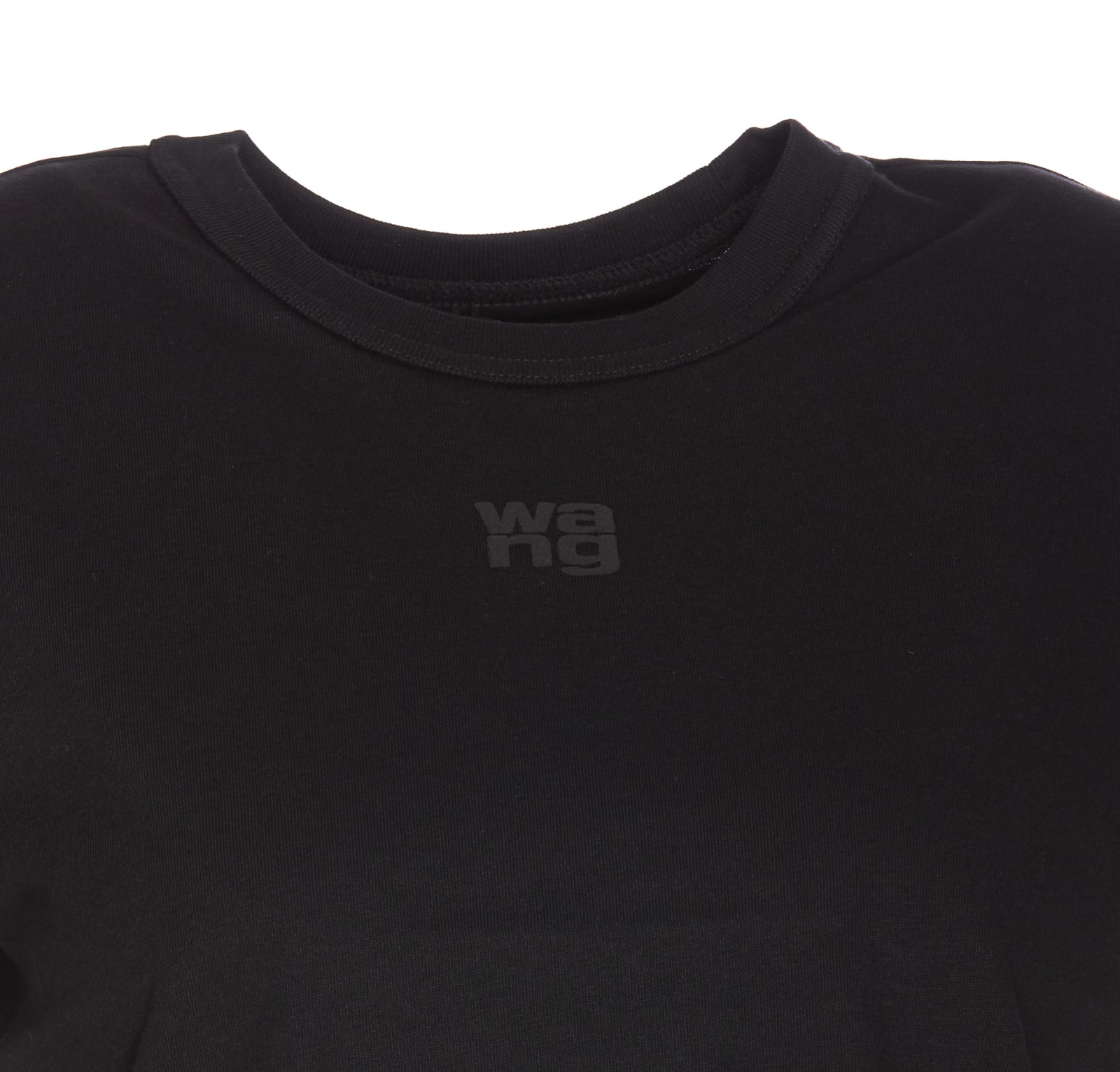 Shop Alexander Wang Essential Logo T-shirt In Black