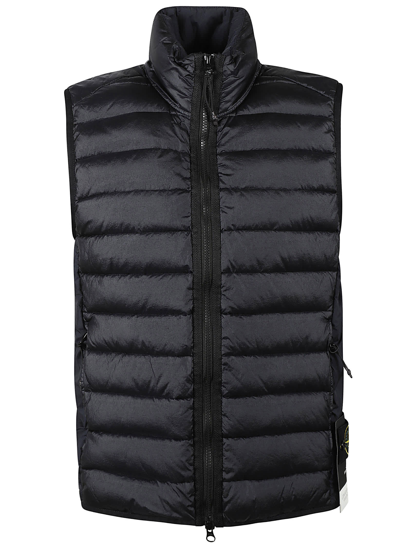 Shop Stone Island Sleeveless Realdown Jacket In Navy Blue