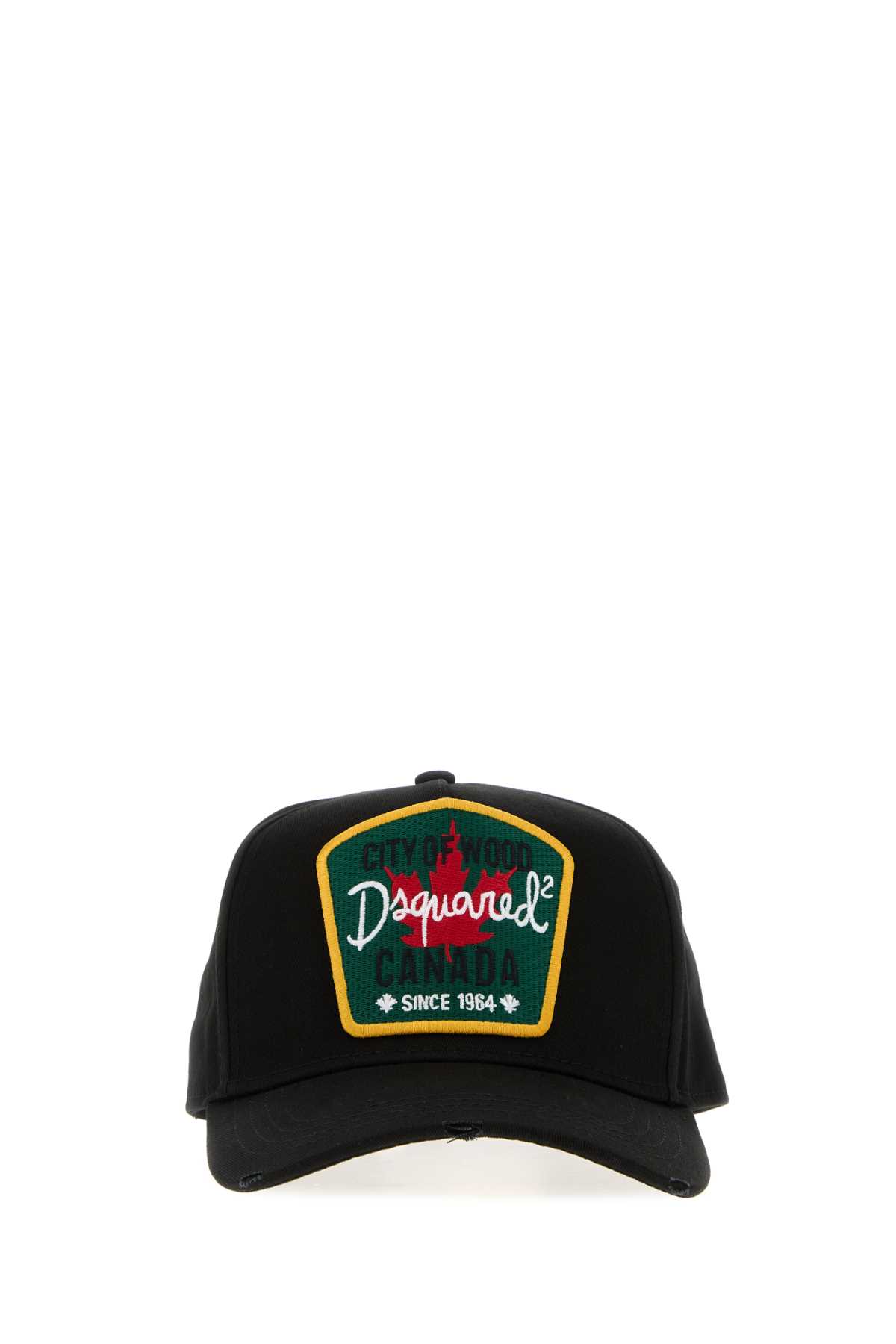 Dsquared2 Dsquared Black Gabardine Baseball Cap In Black