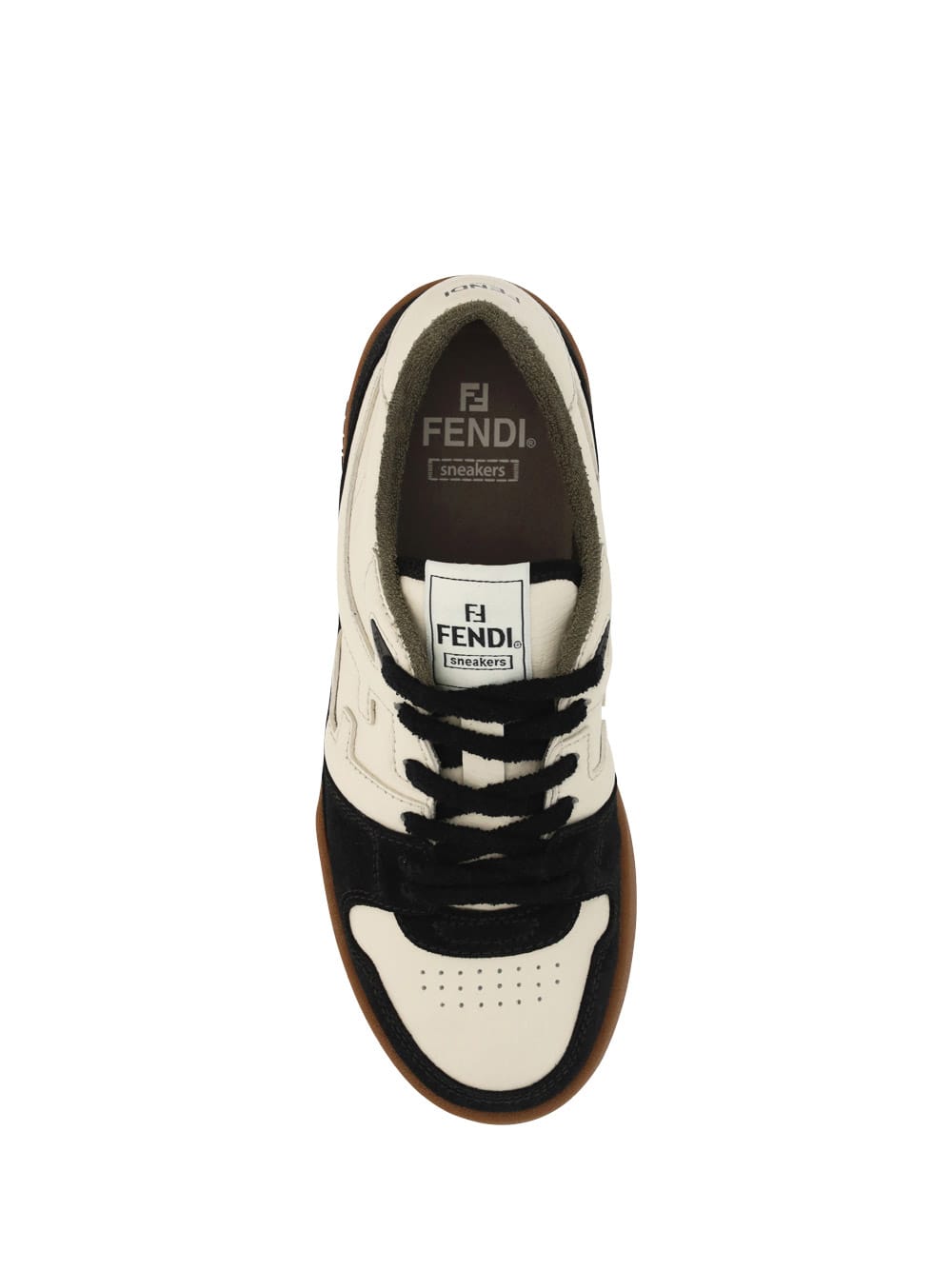 Fendi Men Low Top Sneaker In Calfskin With Logo