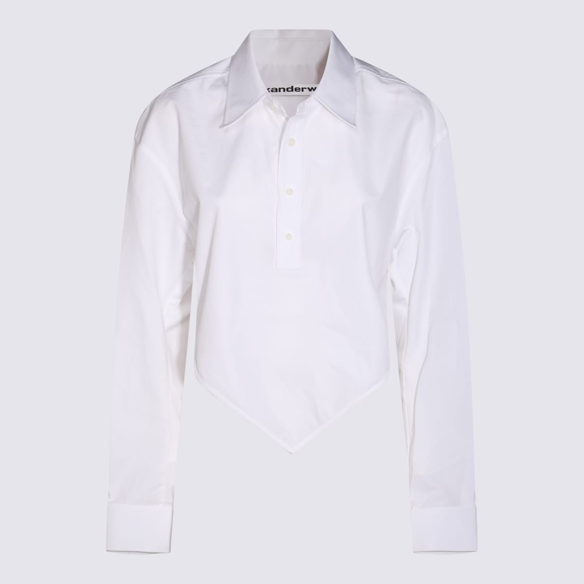 Shop Alexander Wang White Cotton Asymmetric Shirt